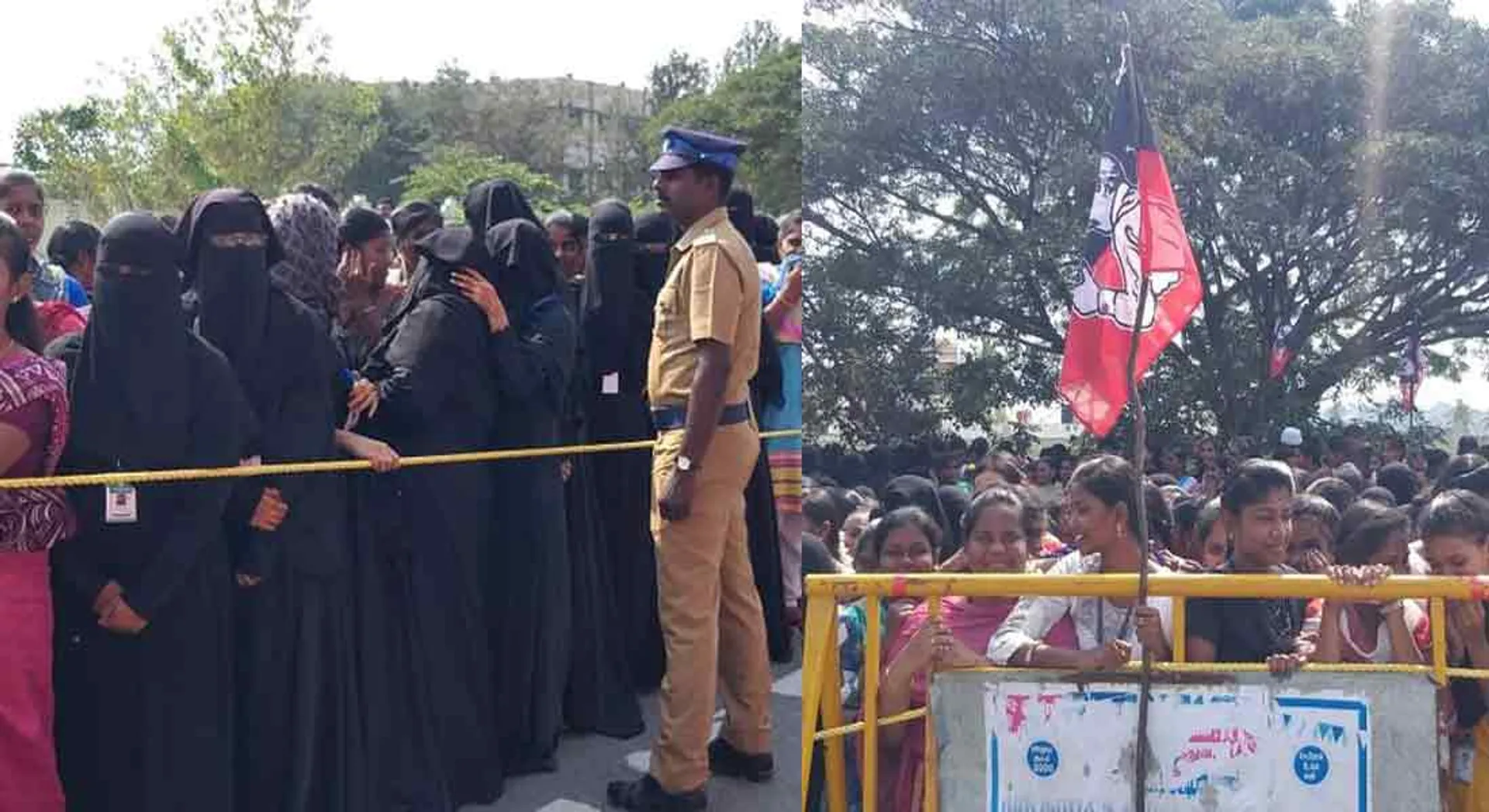 No crowd to welcome chief minister... Minister who ran to the college to raise the crowd