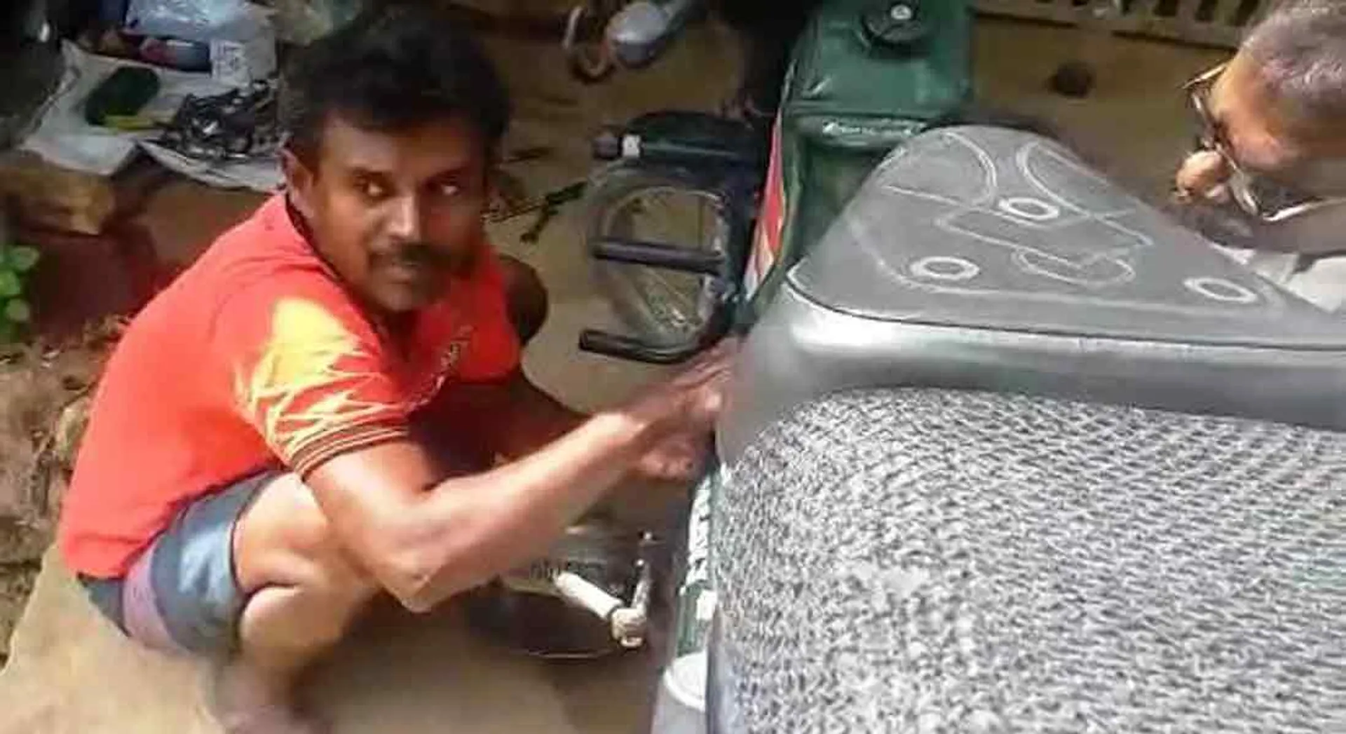  confident motorcycle mechanic Srinivasan ... !!
