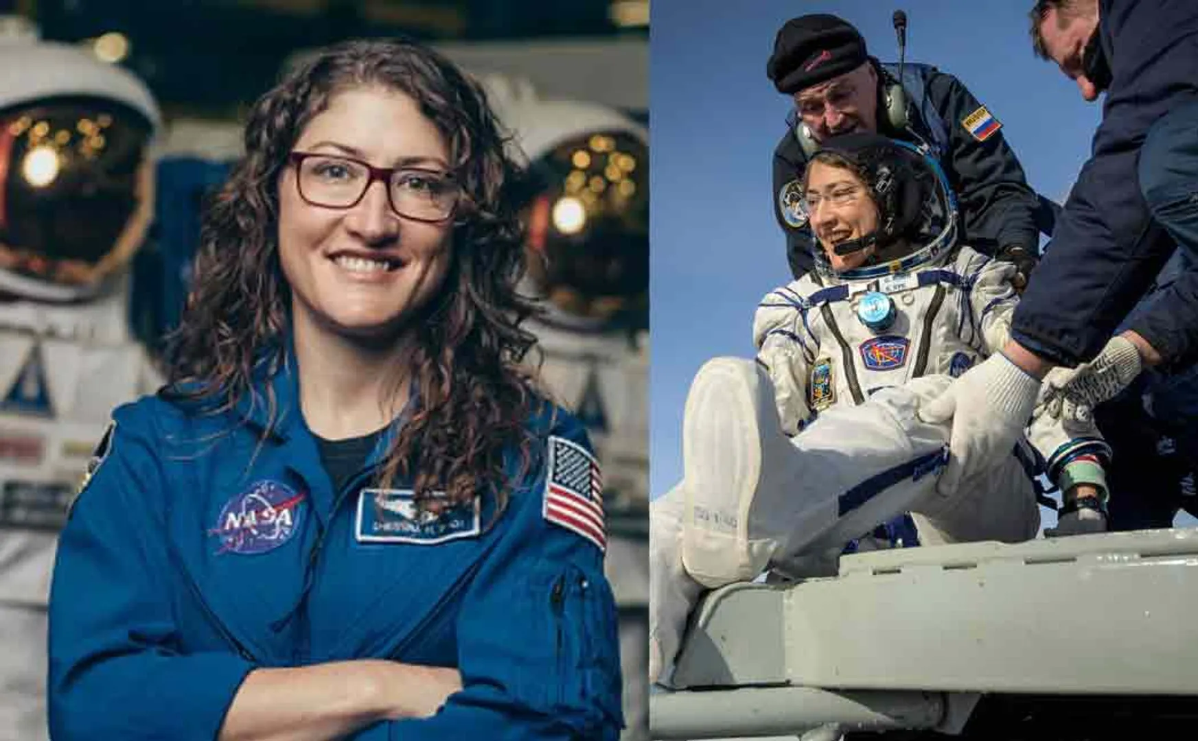 christina koch returned to earth from space after nearly spending a year there