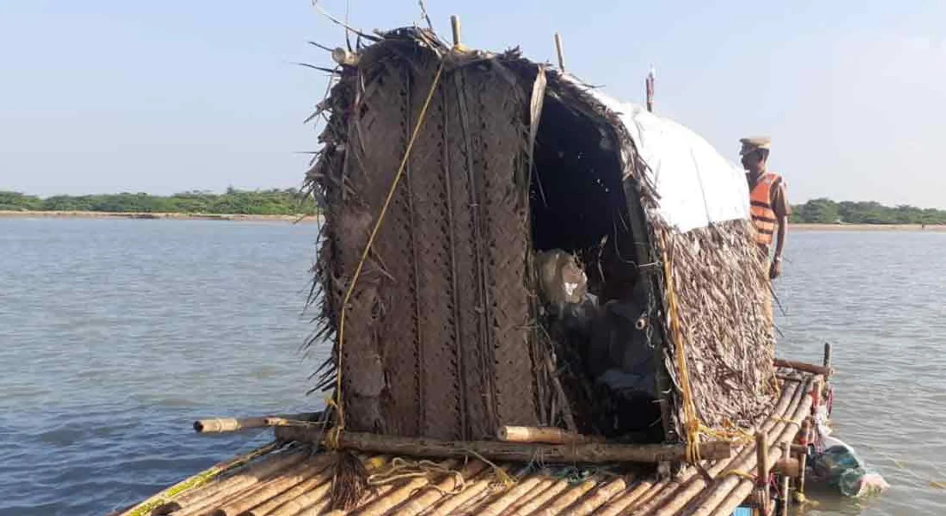Fisherman meditating in a hut floating in the sea for the fifth day; The nagAI sensation