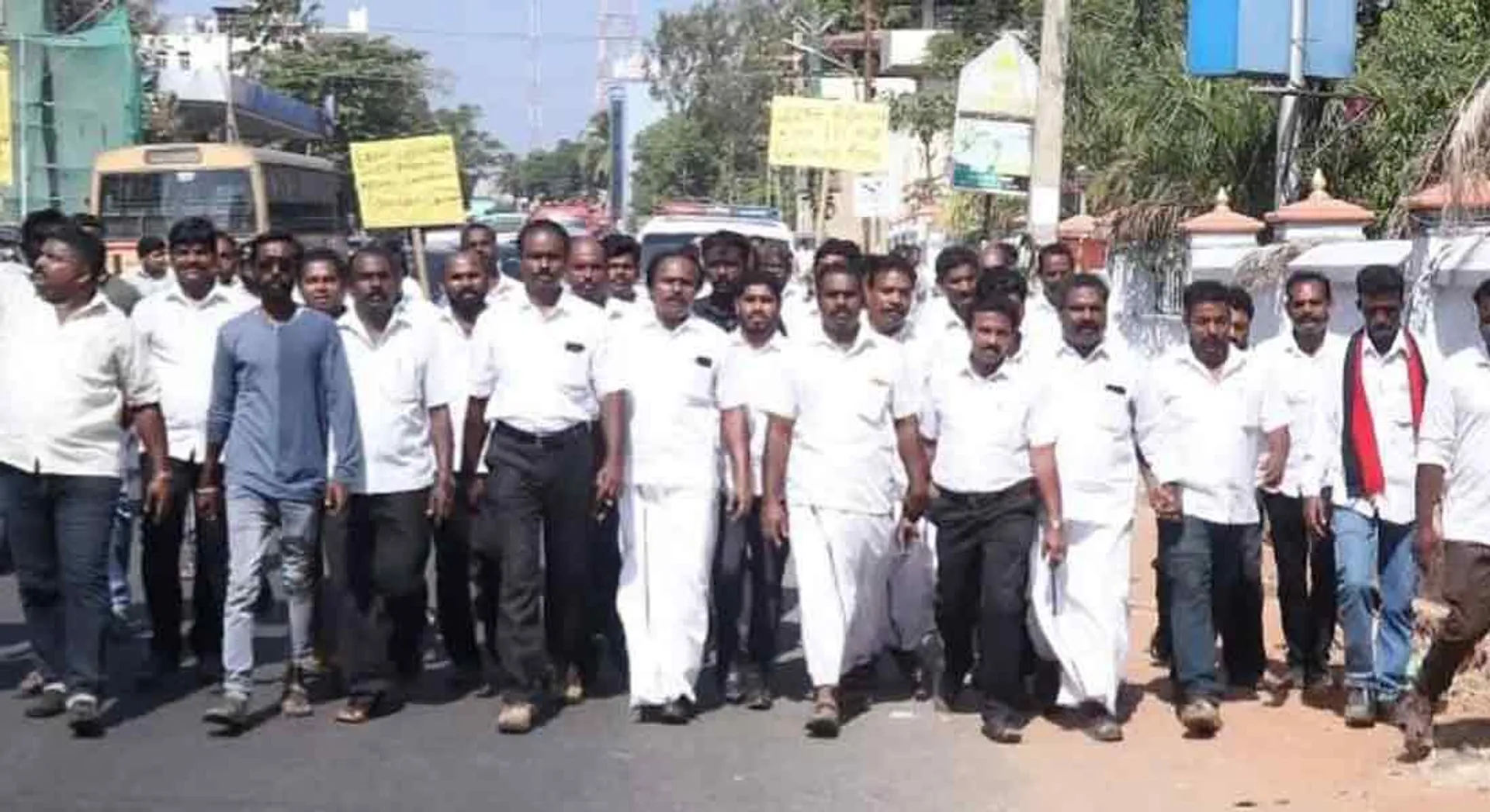 The MLA filed a petition with the Collector to walk 15 km to repair the road