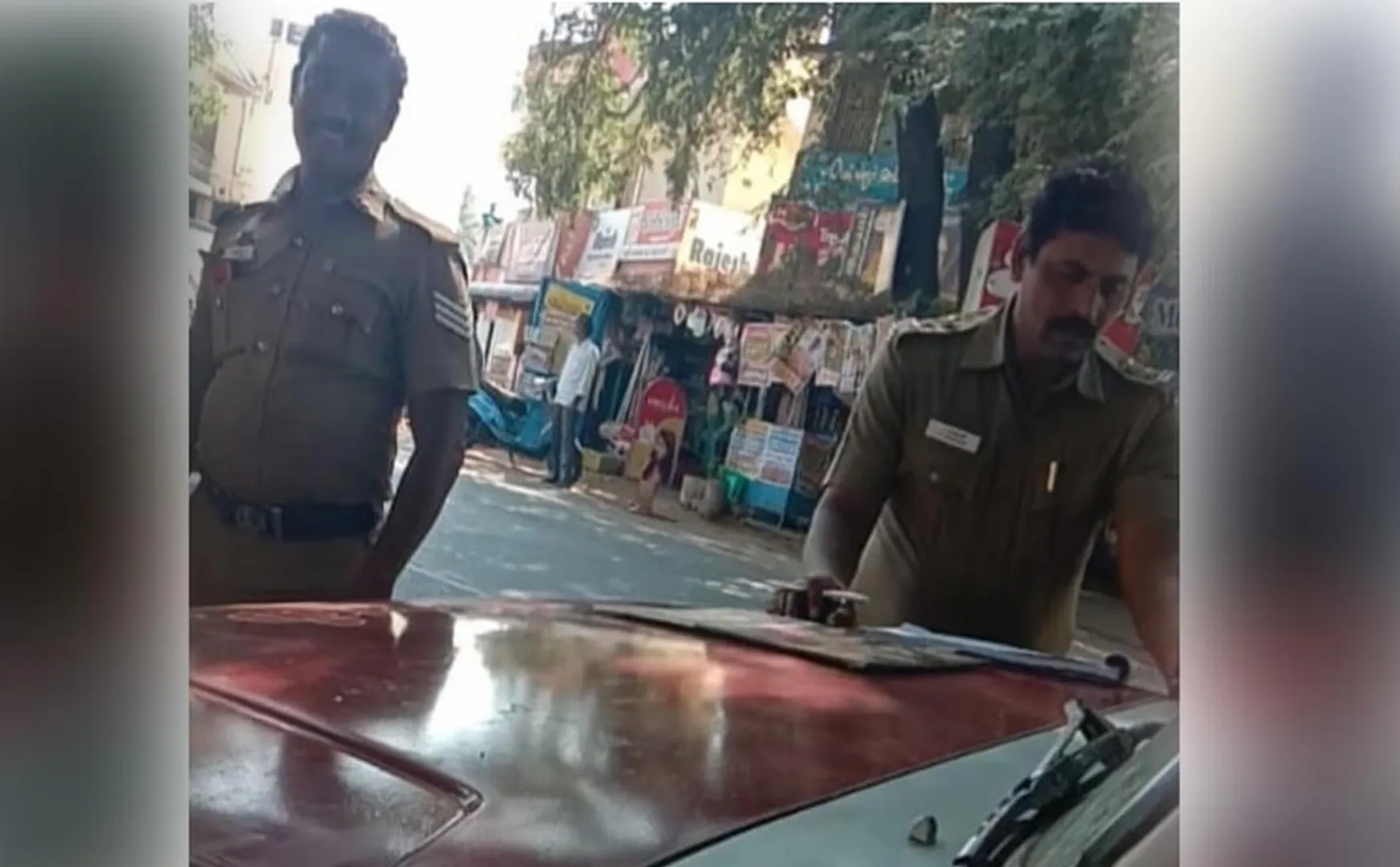 salem district auto driver police take money police SI suspended 