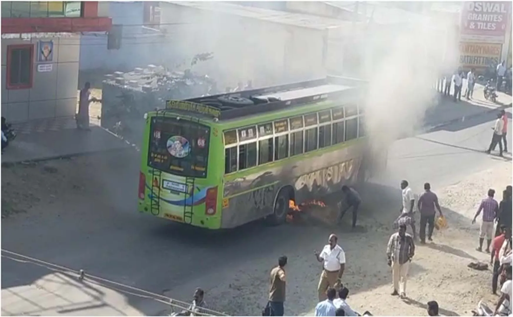 salem bypass bus incident passengers , police 