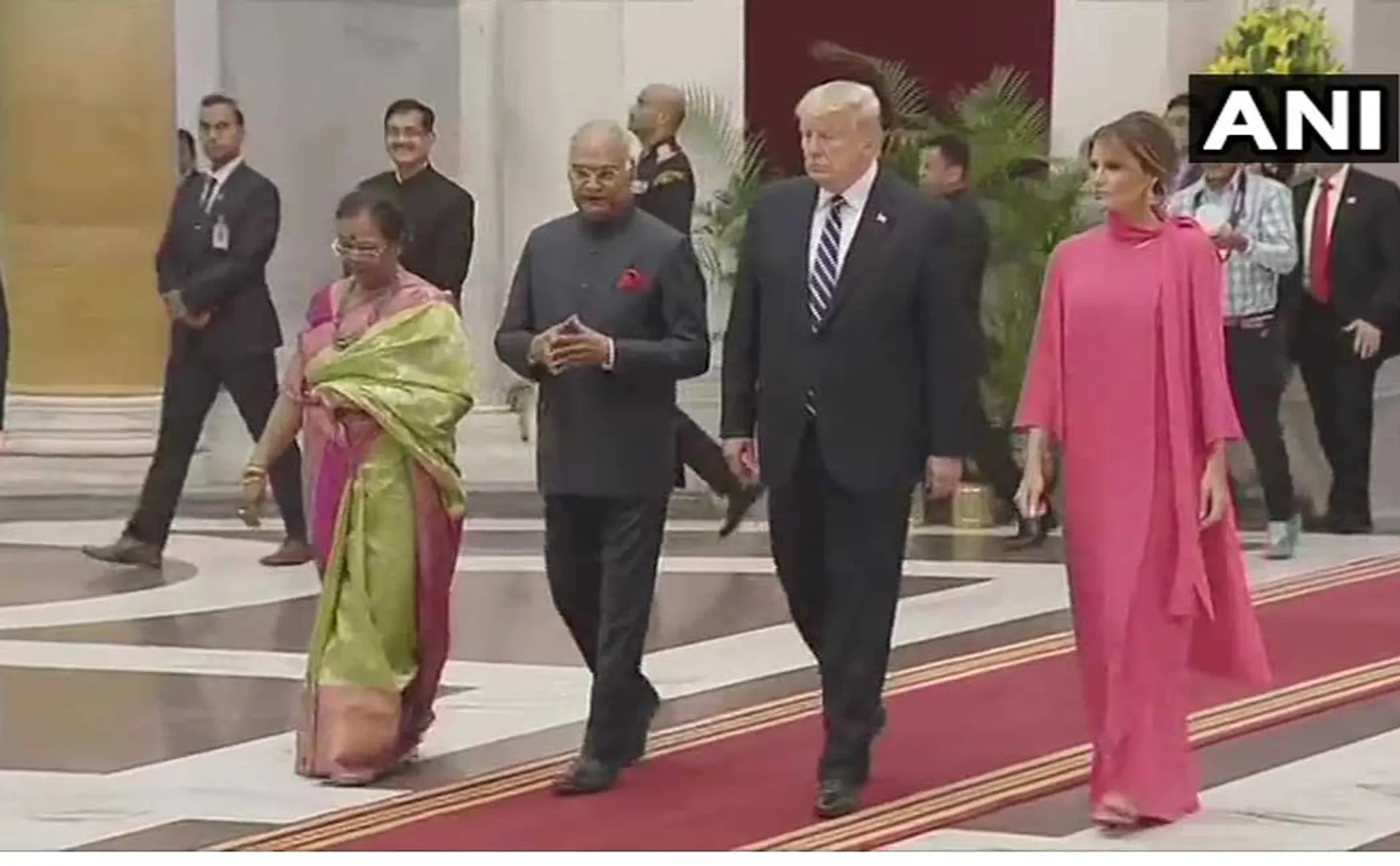 DELHI RASHTRAPATHI BHAVAN US PRESIDENT DONALD TRUMP DINNER 