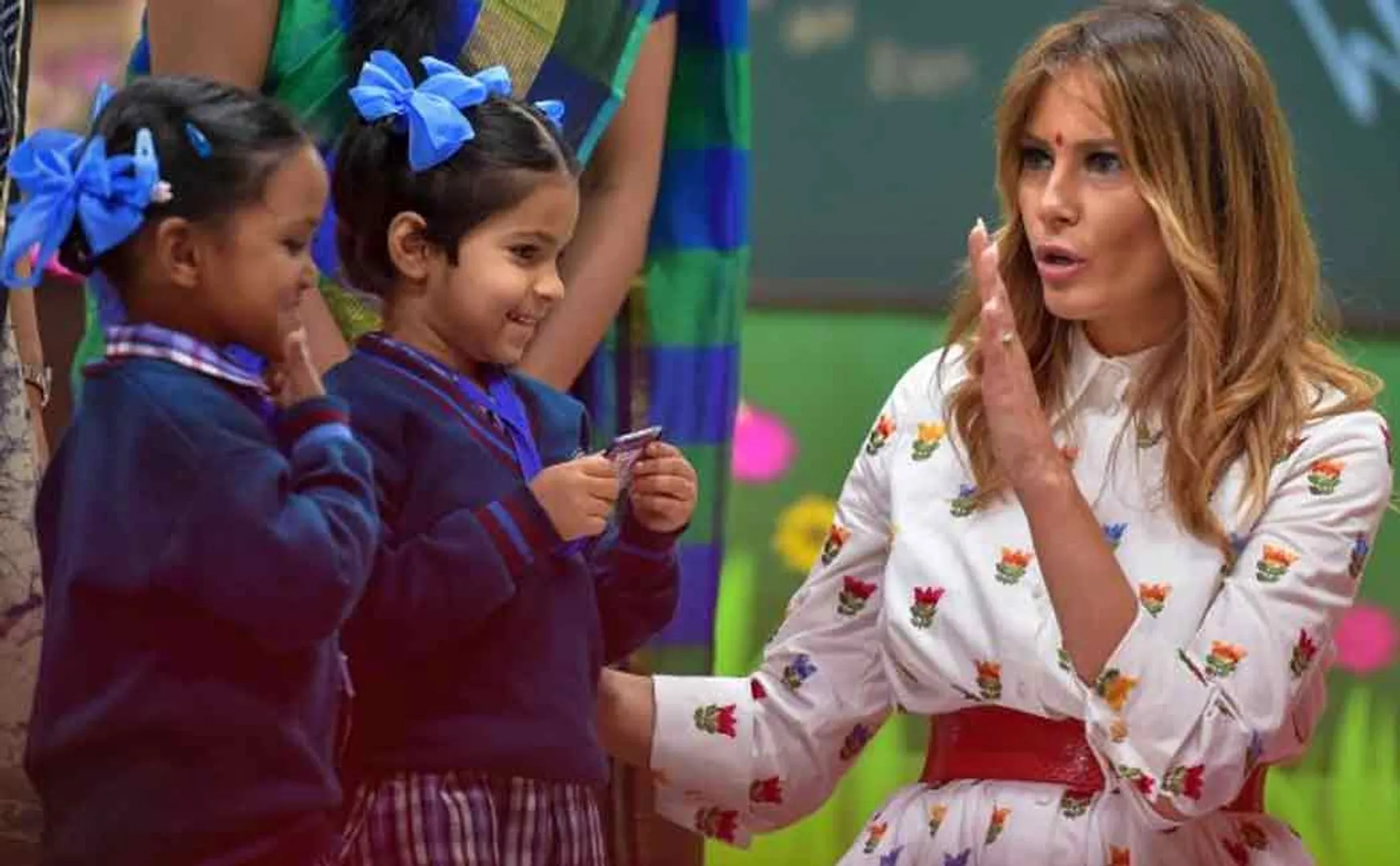 melania visits sarvodhaya school in delhi