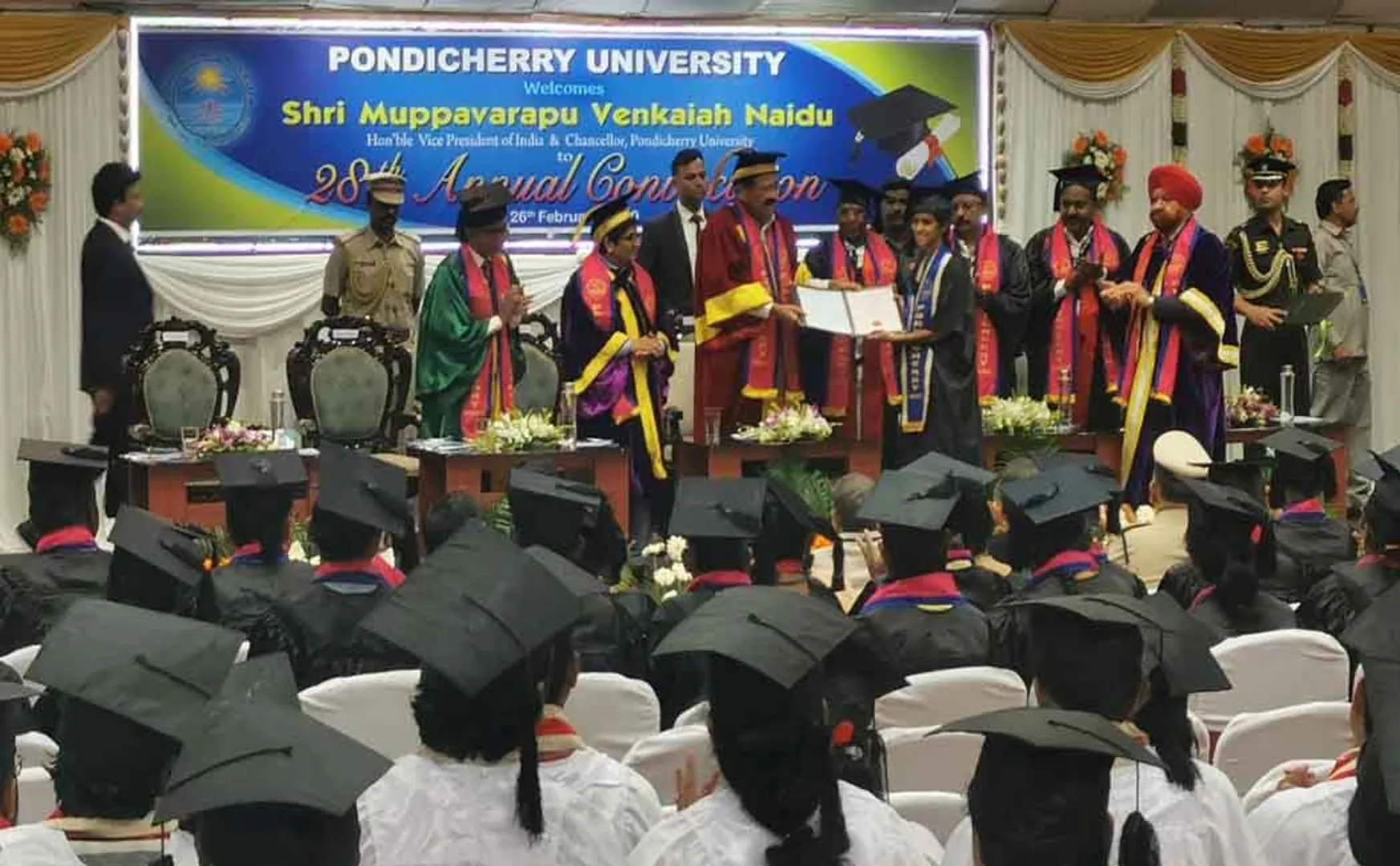 puducherry central university 28th  convocation vice president 