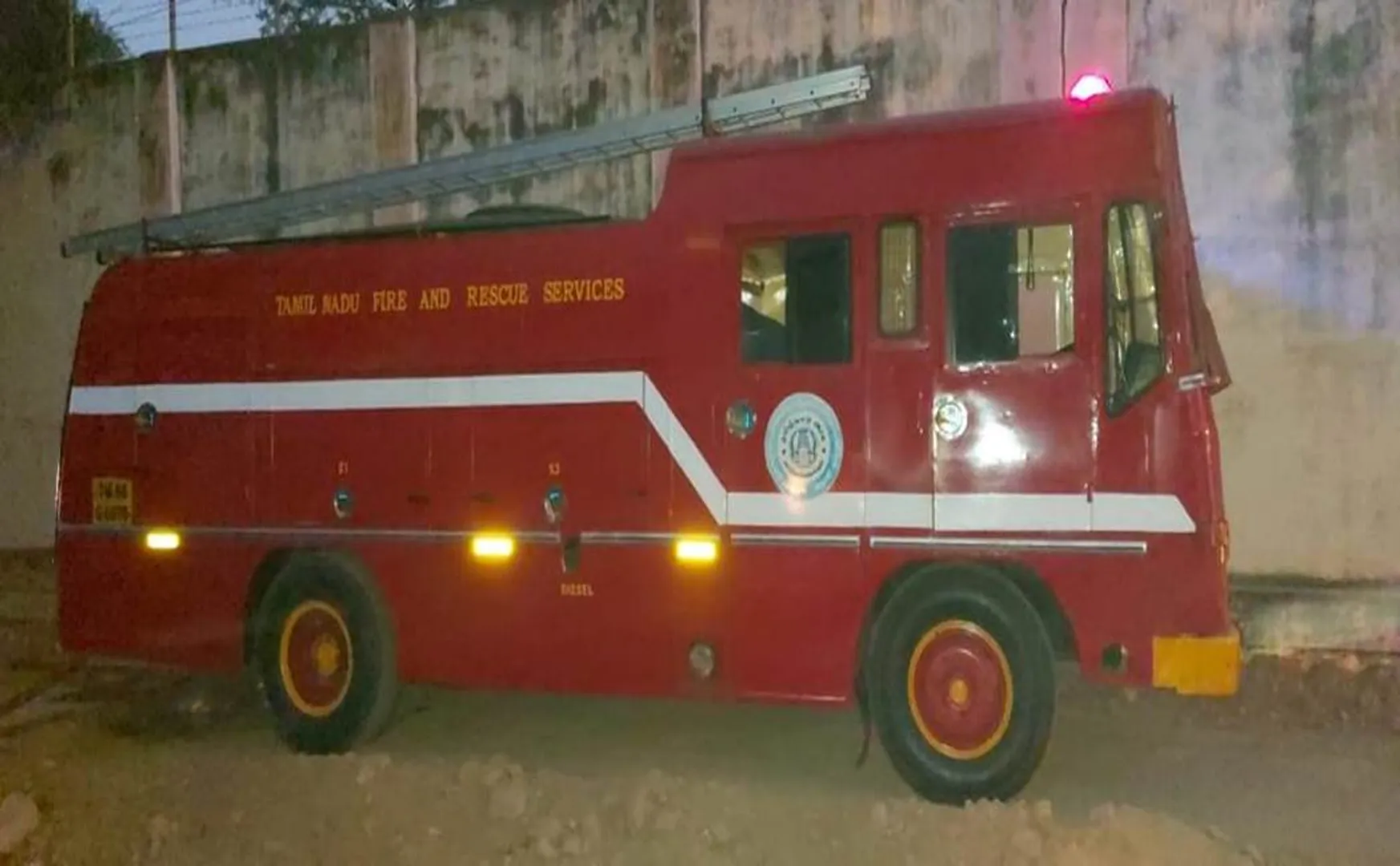 Sudden fire in confiscated vehicle