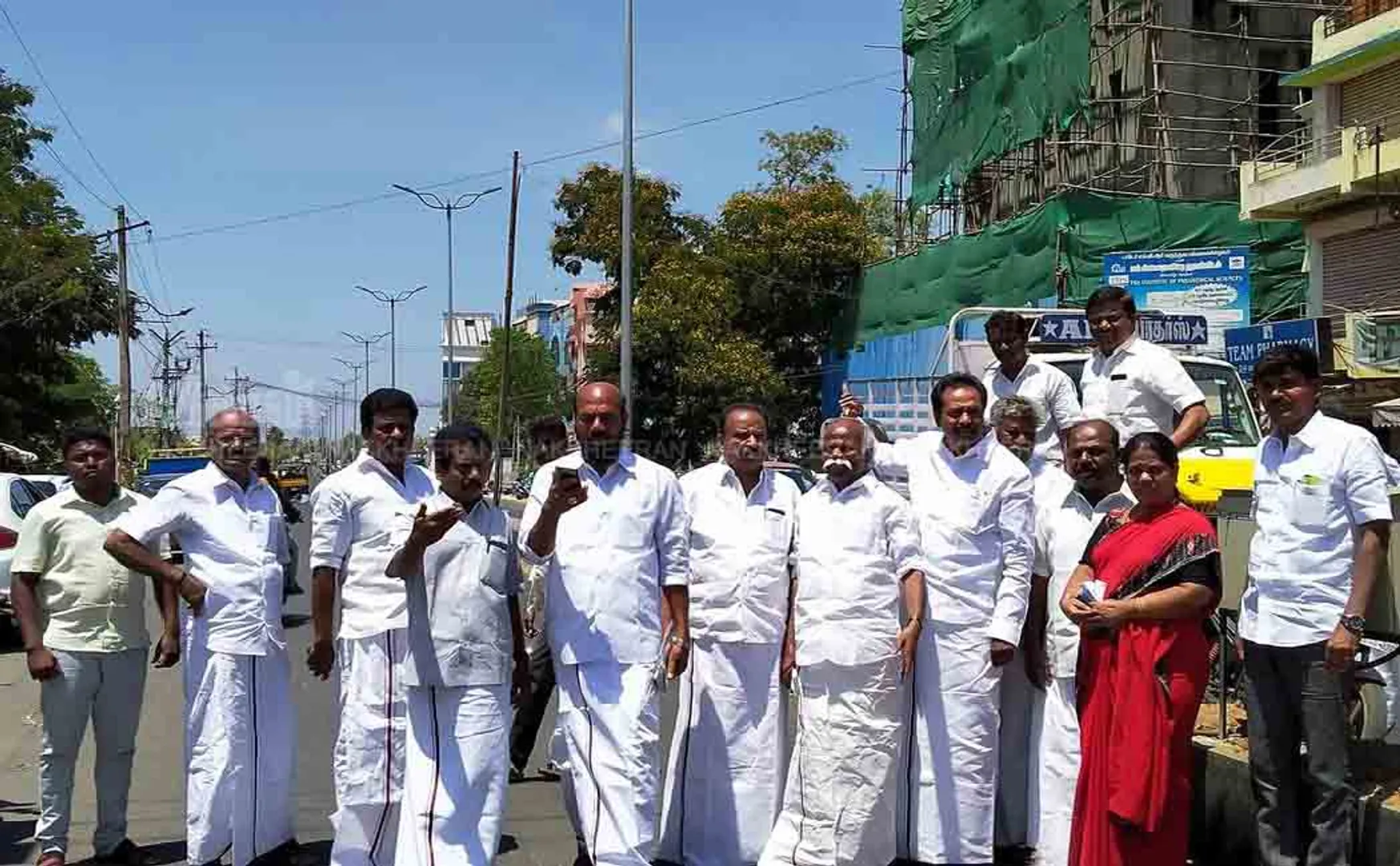 street lights admk party symbol dmk leaders meet collector 