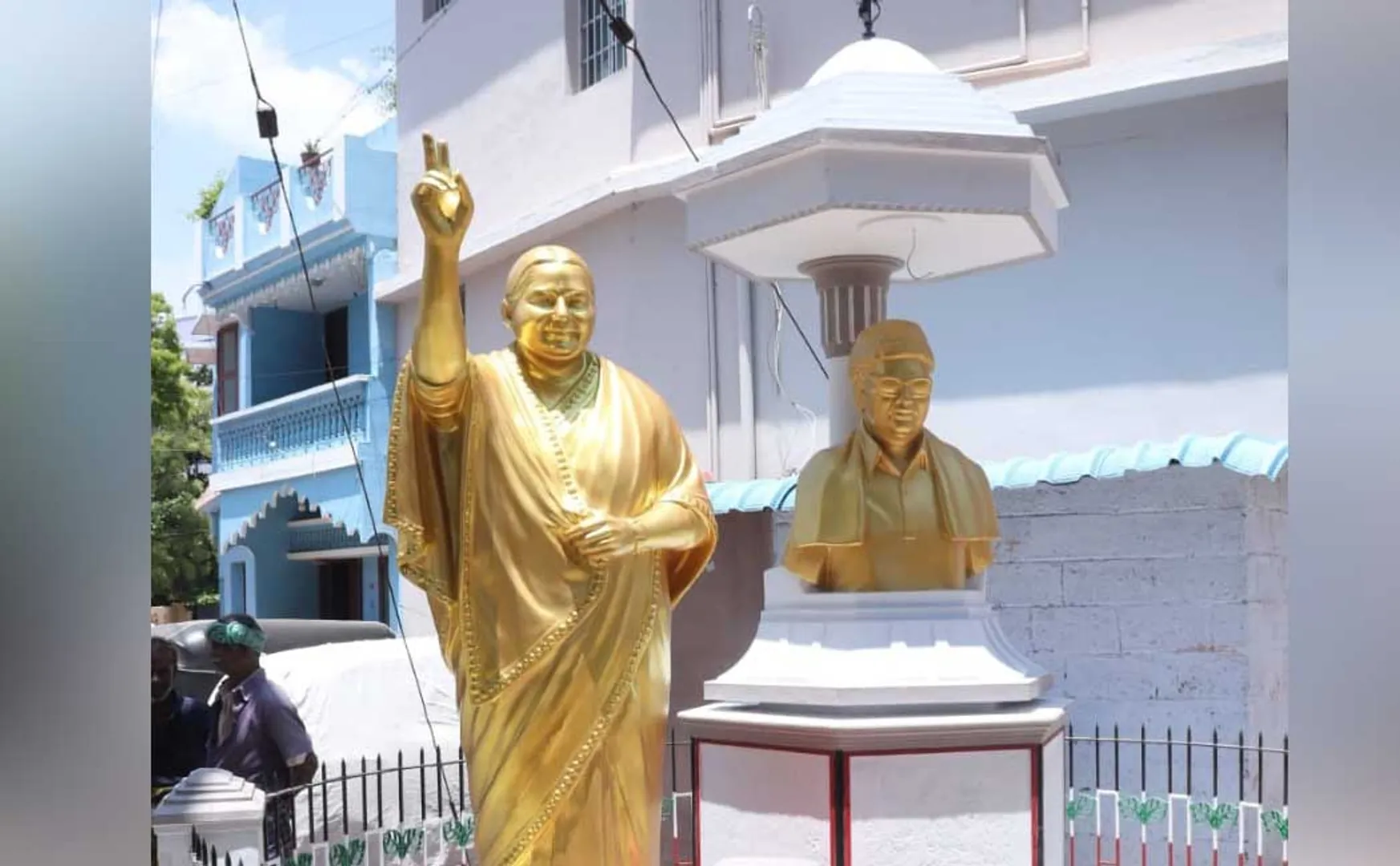nagar koil jayalalitha statue nagar koil admk and govt offivers 