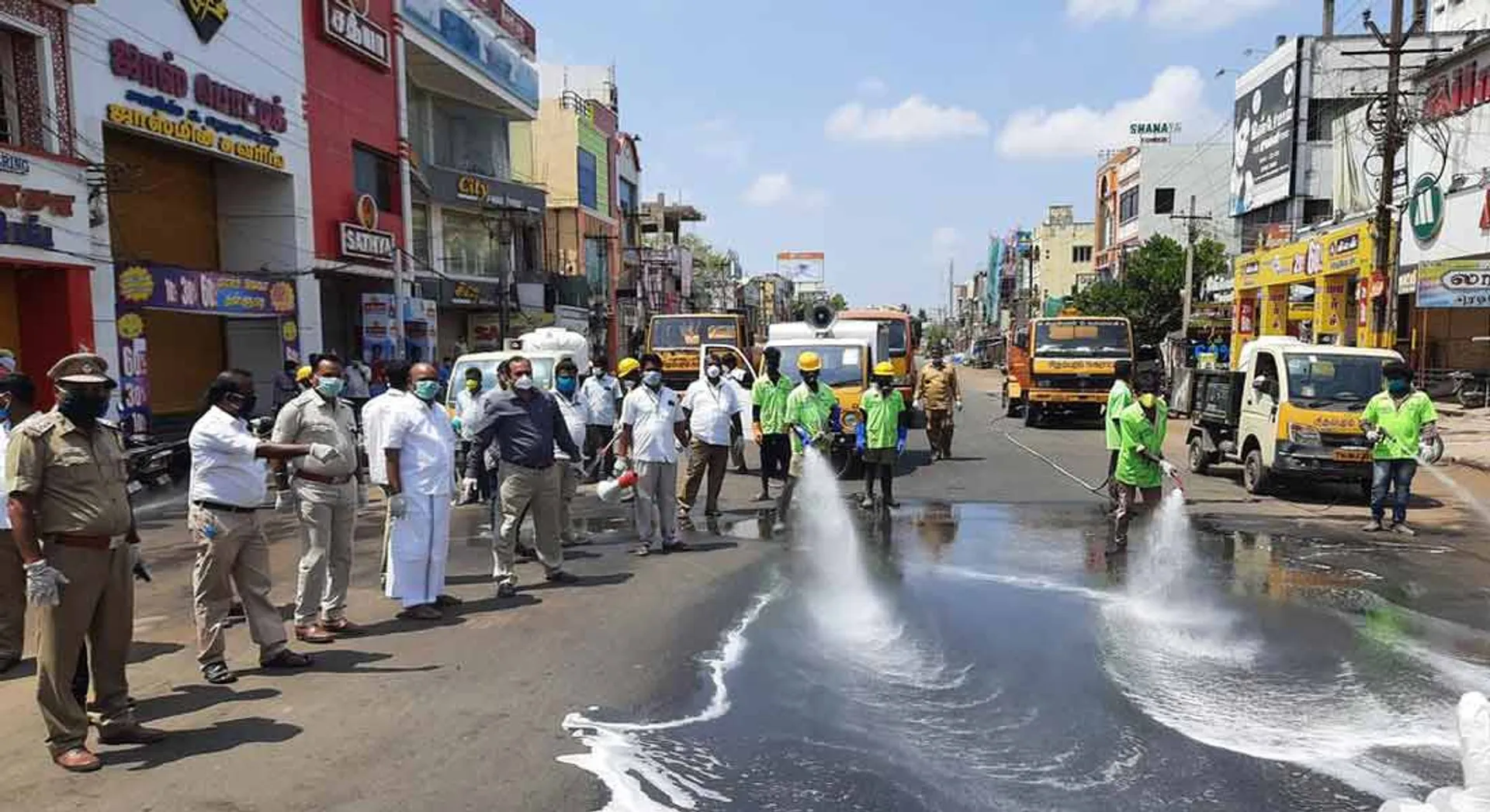  Disinfectant spray with sophisticated machinery in Chidambaram municipality