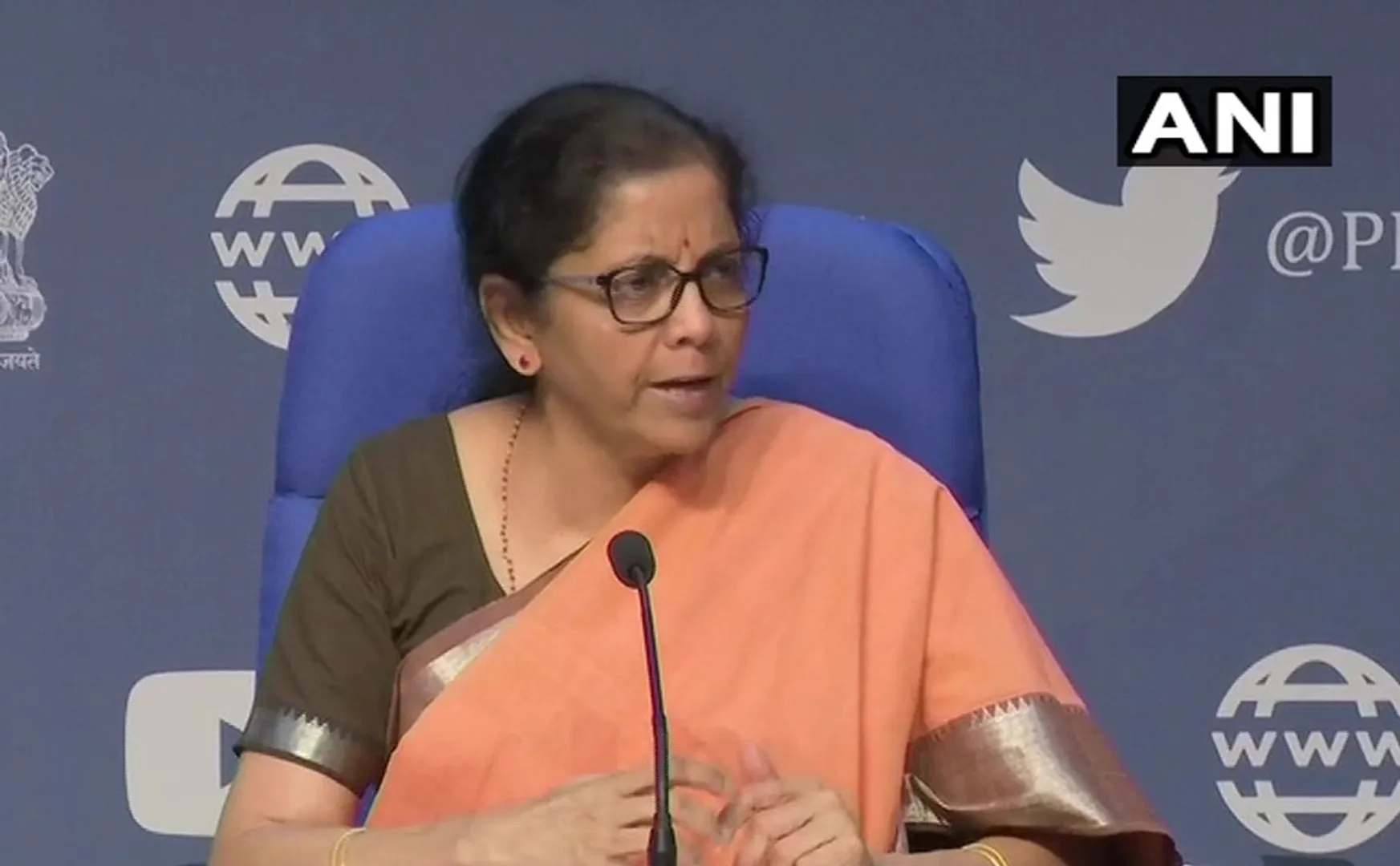 delhi union finance minister nirmala sitharaman press meet