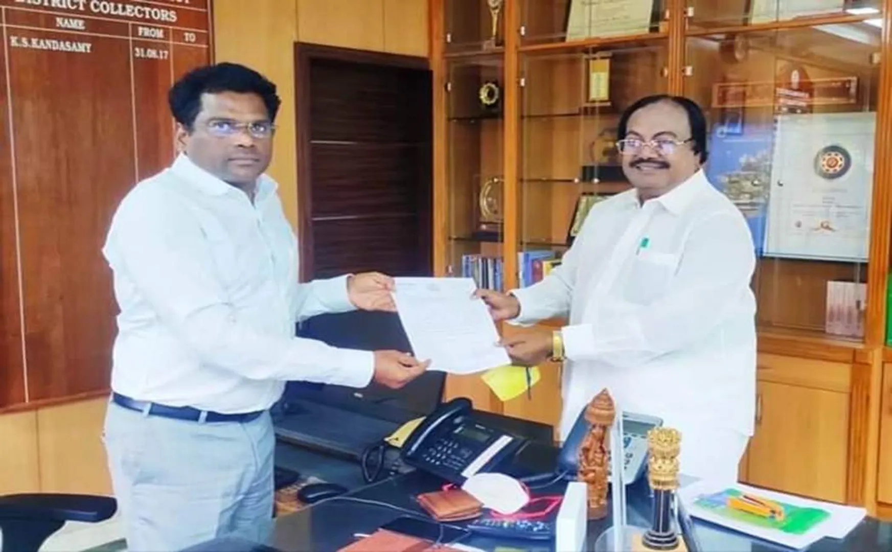 dmk former minister gave fund to  corona virus Impact 