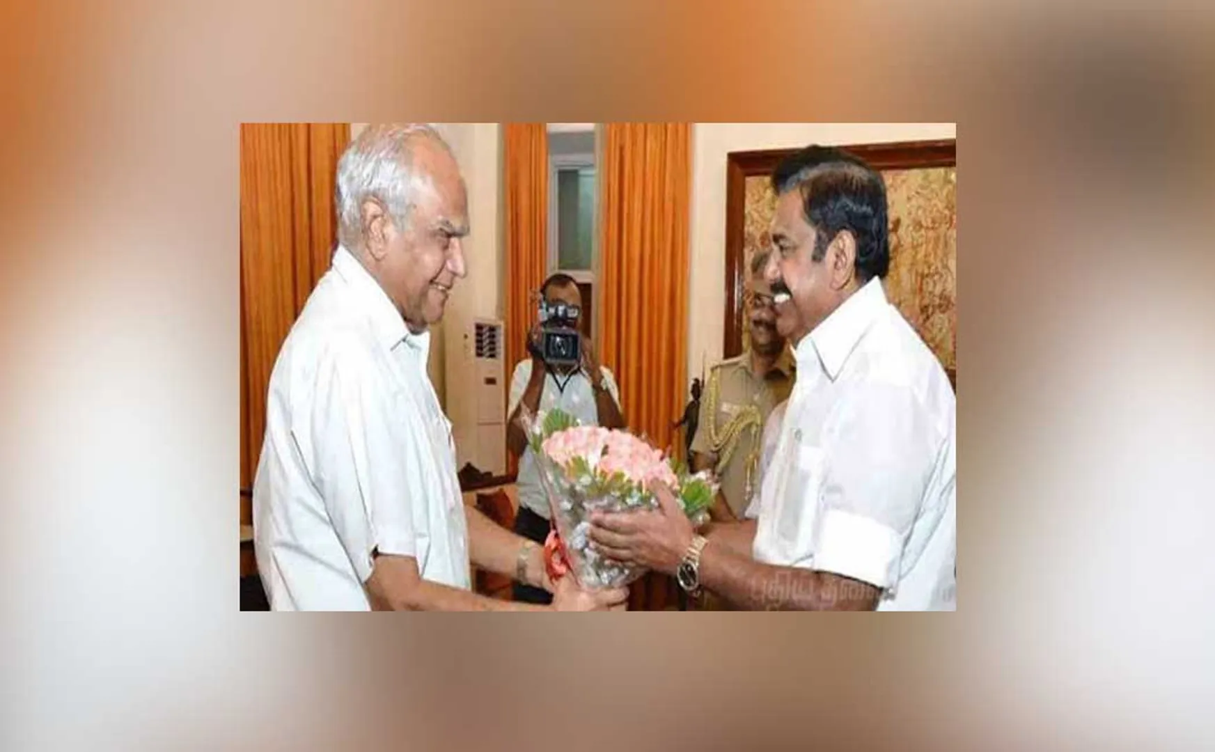 TAMILNADU CM PALANISAMY MEET GOVERNOR FOR TODAY 
