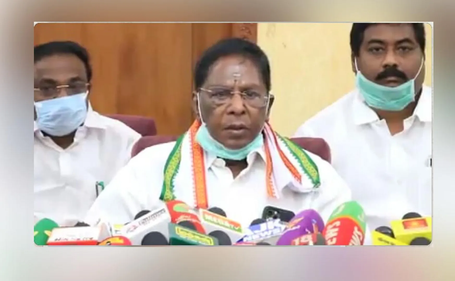 puducherry cm narayanasamy press meet 