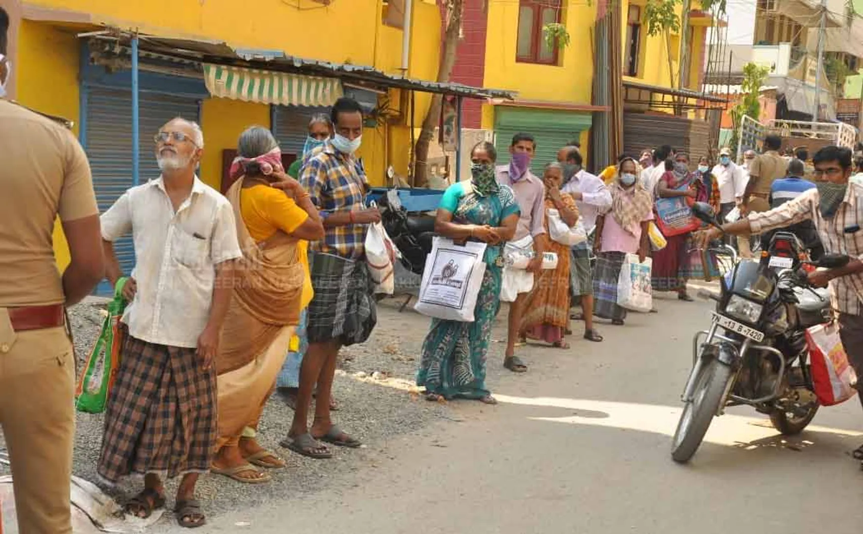  People waiting for free stuff