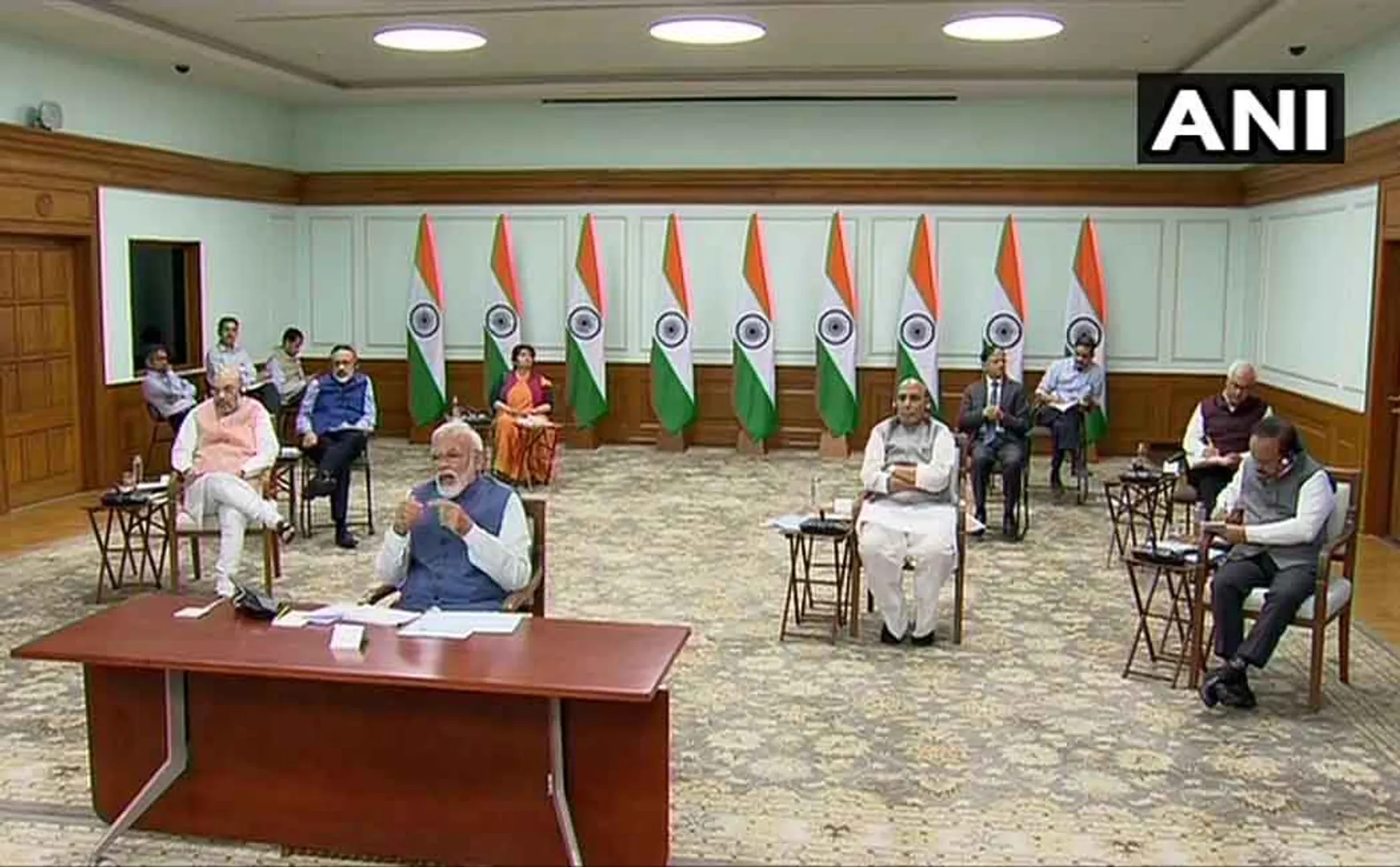 PM NARENDRA MODI VIDEO CONFERENCING MEETING ALL STATES CM  