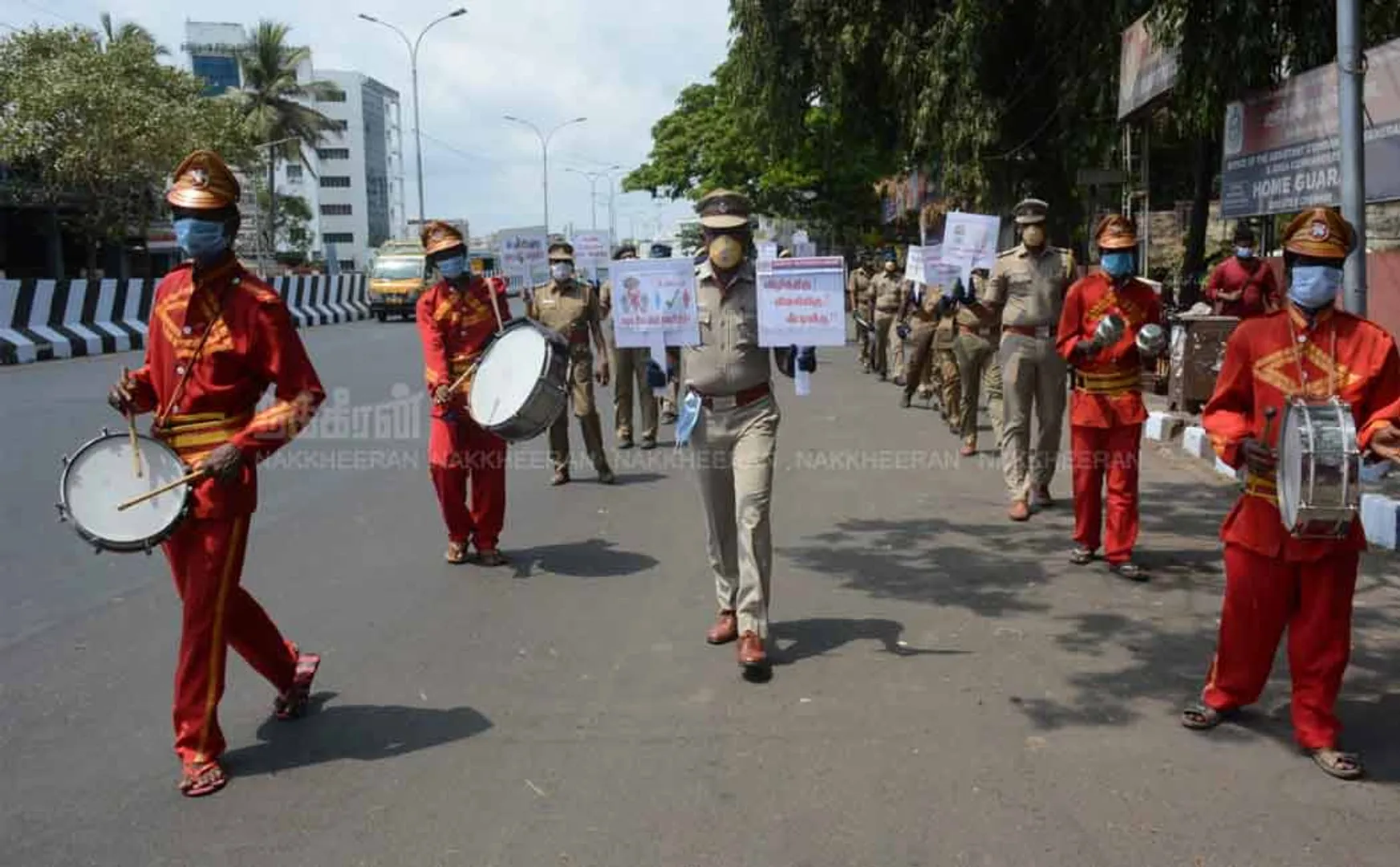  The procession of policemen