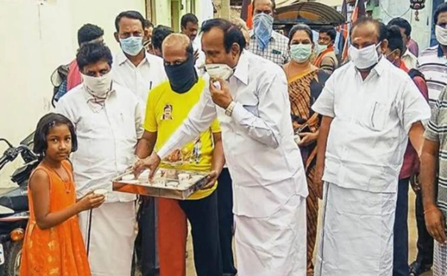   Corona virus - DMK gave Help materials to people  