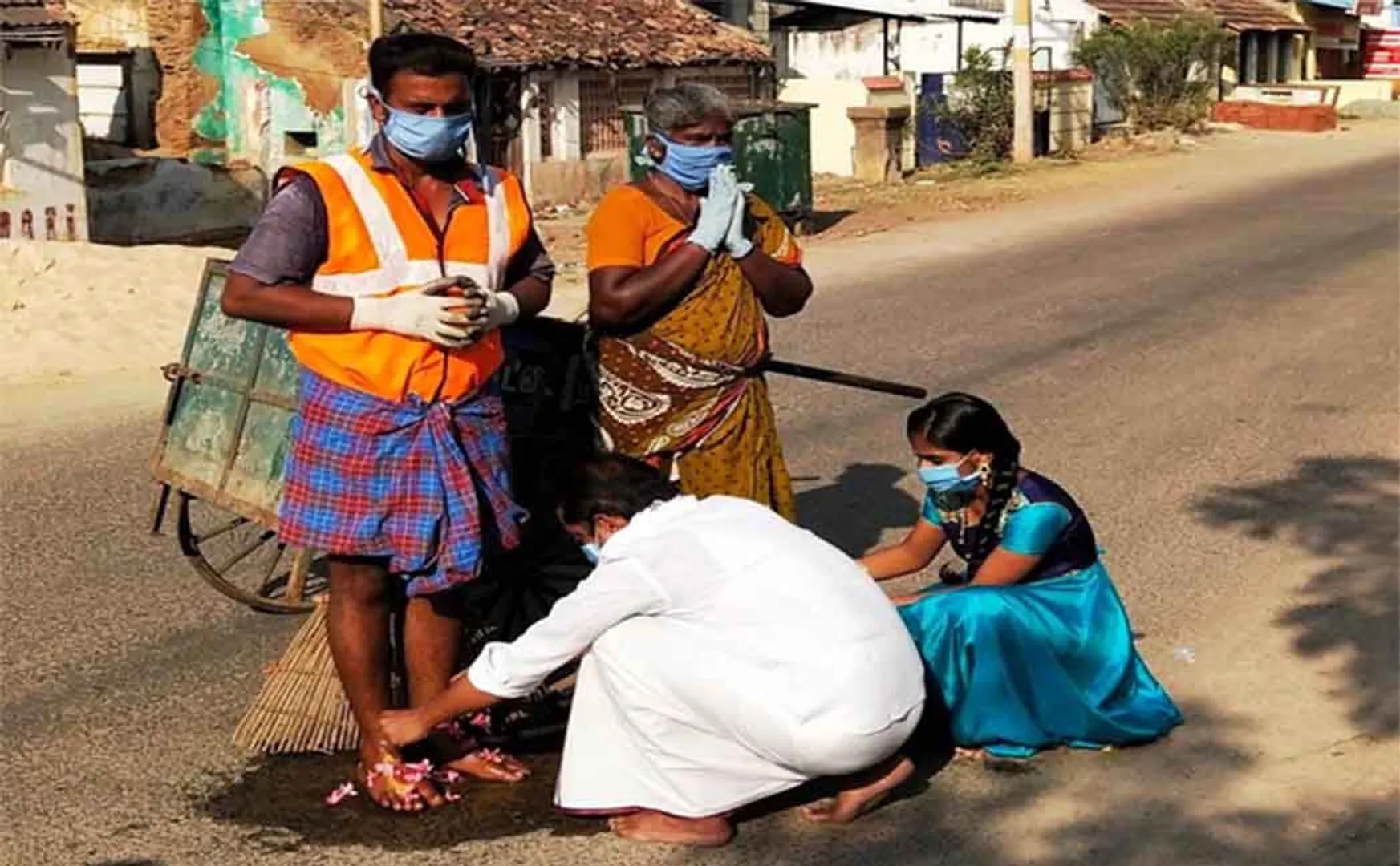 Of the cleaning staff  the people who wash their feet!