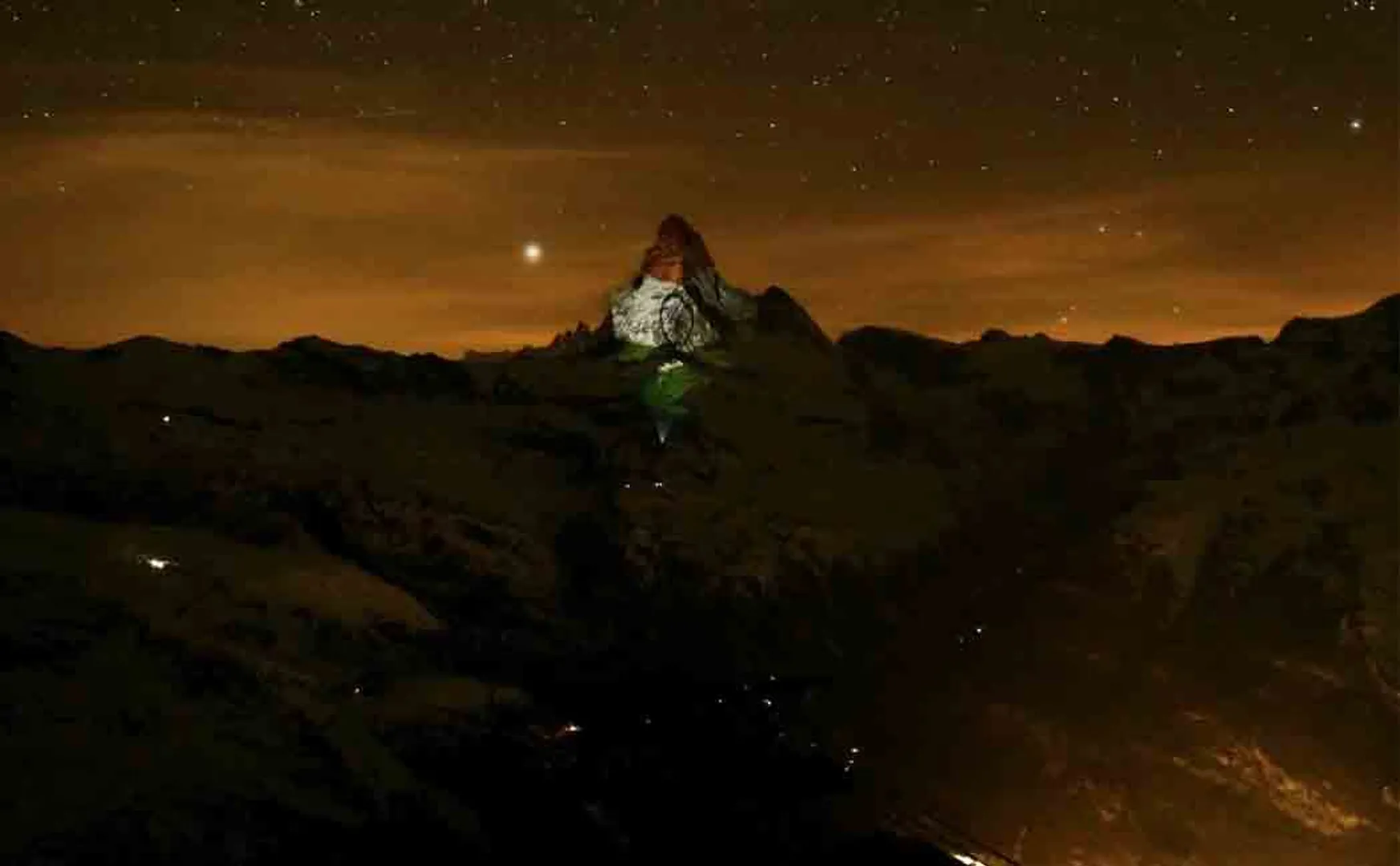 indian flag illuminated in Matterhorn Mountain