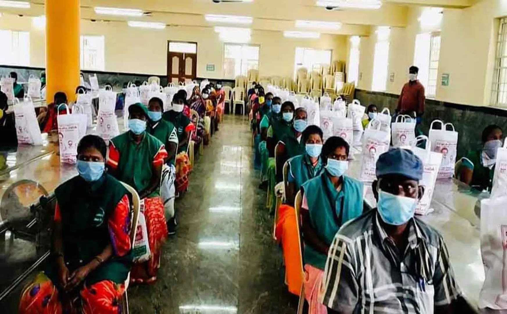 cleaning workers dmk party leader 