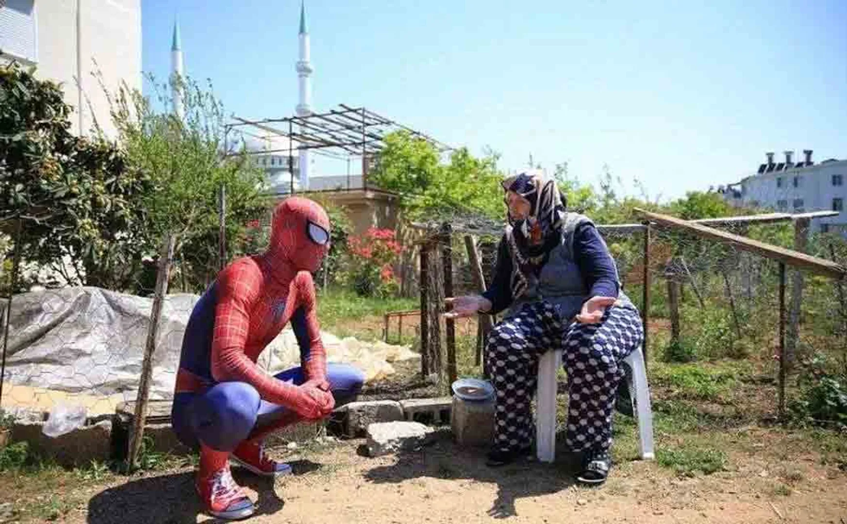 spiderman helping in turkey 
