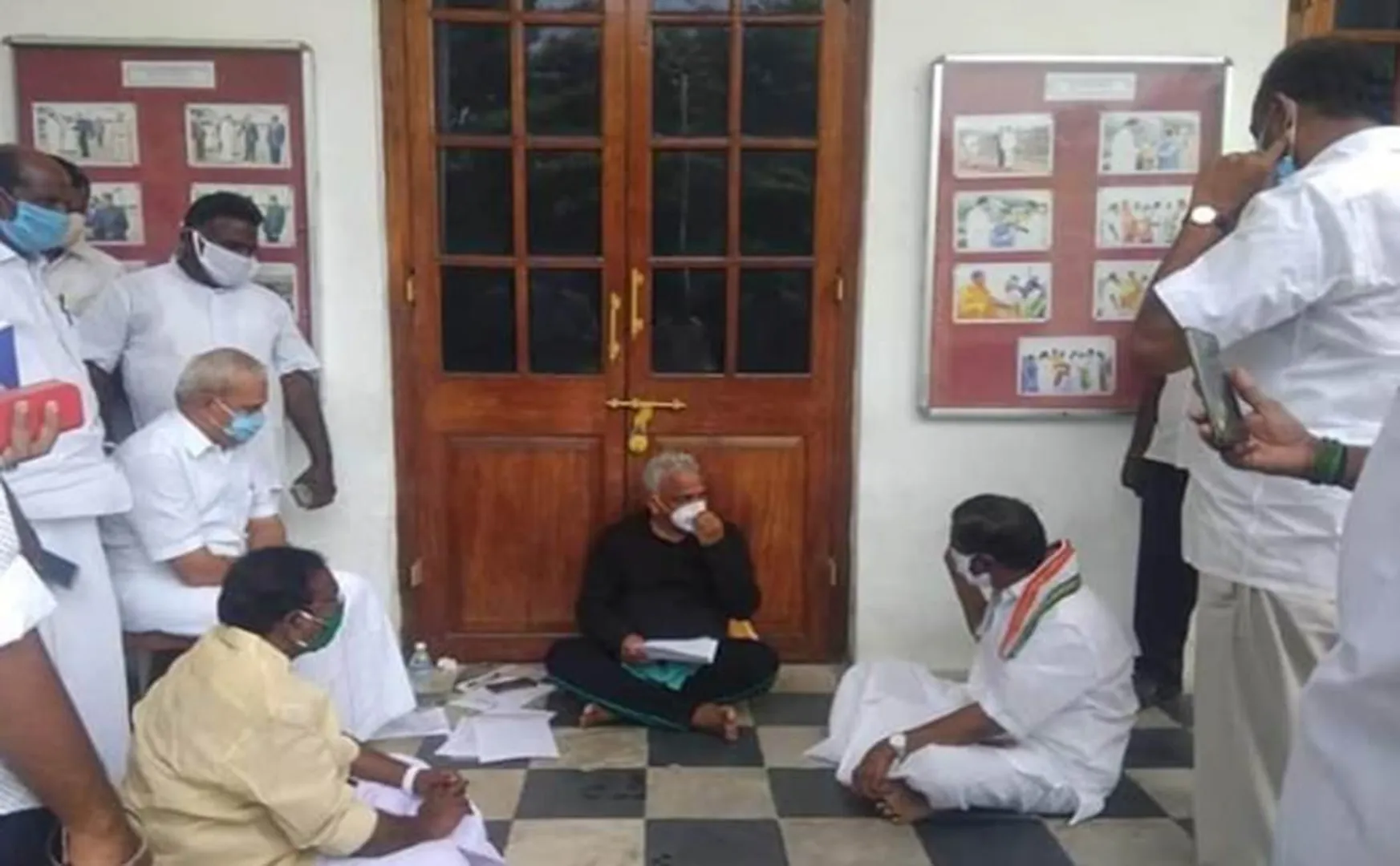  Puducherry Minister Darna against central government and Governor Kiran Bedi 