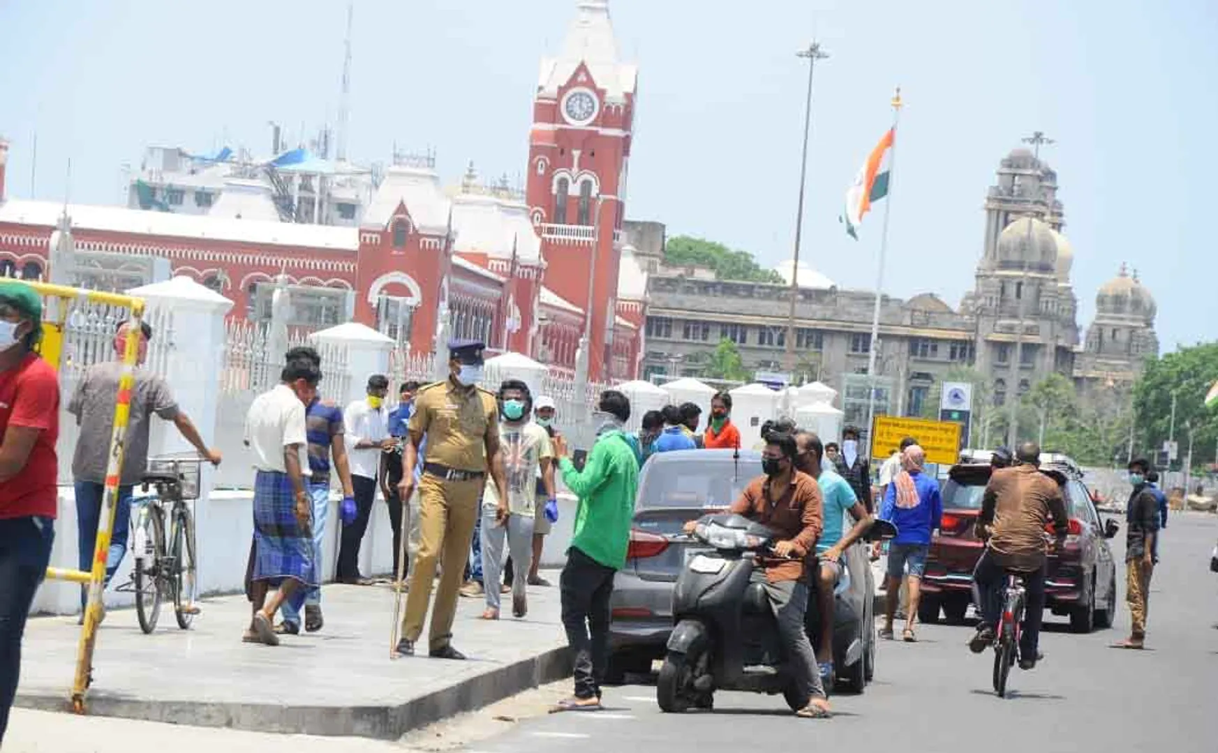 chennai migrant labours police 