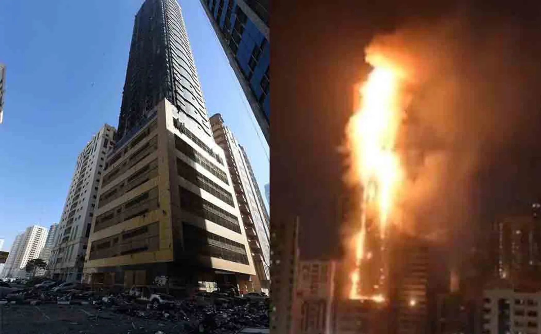 fire accident at sharjah abbco tower