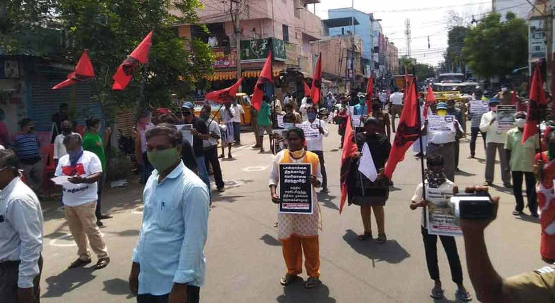  Struggle against bar opening in Trichy