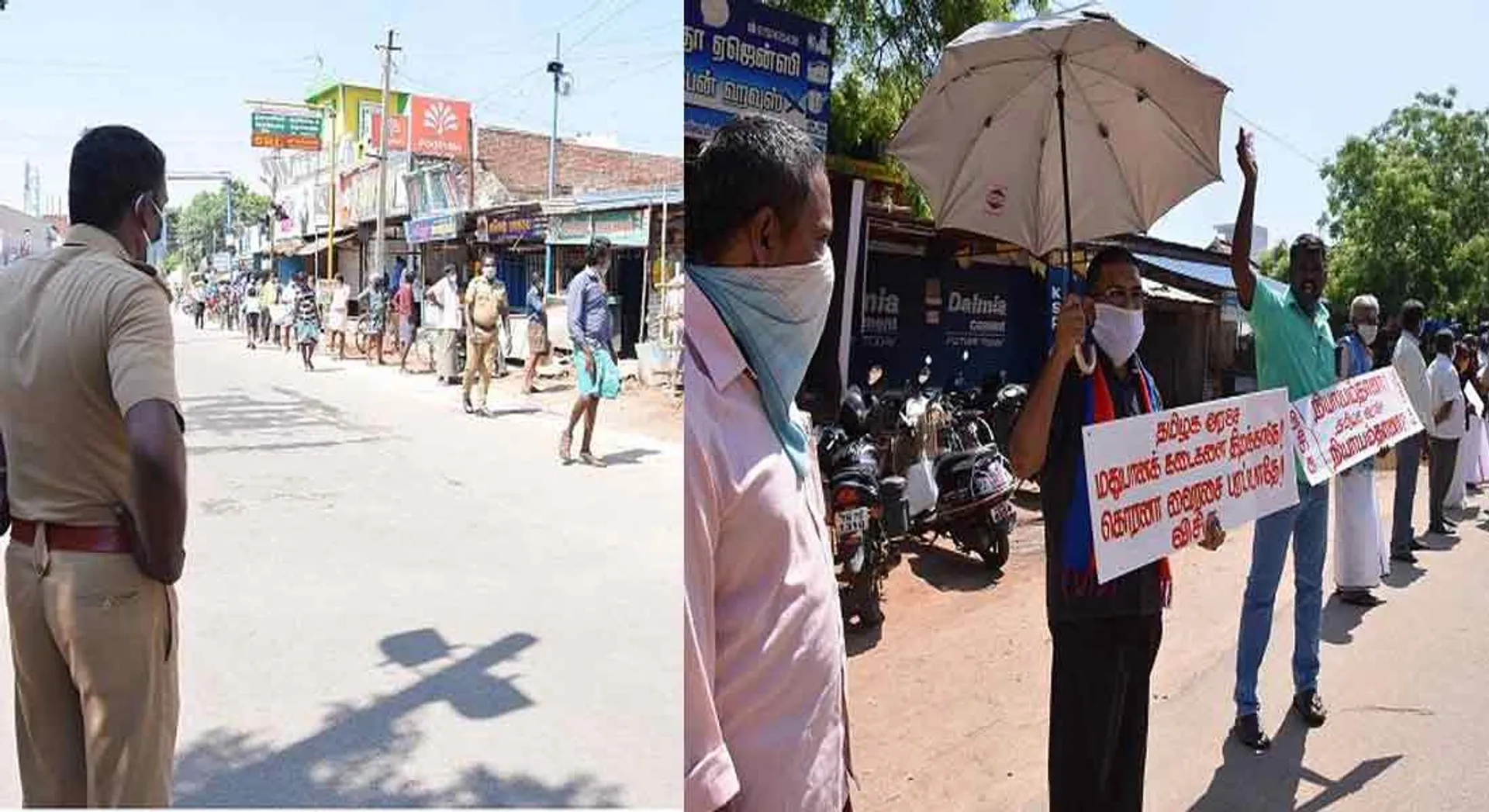  People protest against liquor stores 