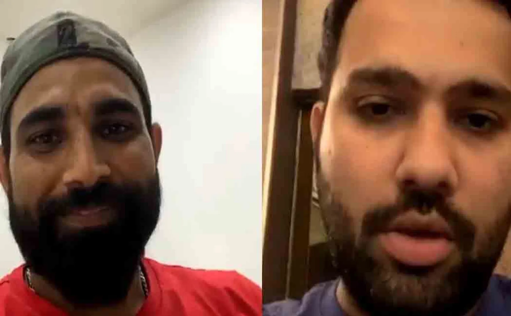 shami and rohit sharma insta live