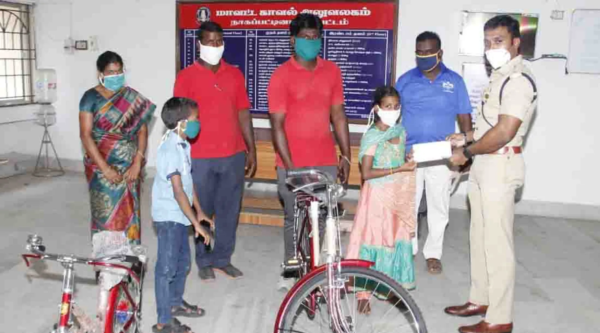 nagapattinam - School Student corona help - Bicycle - 