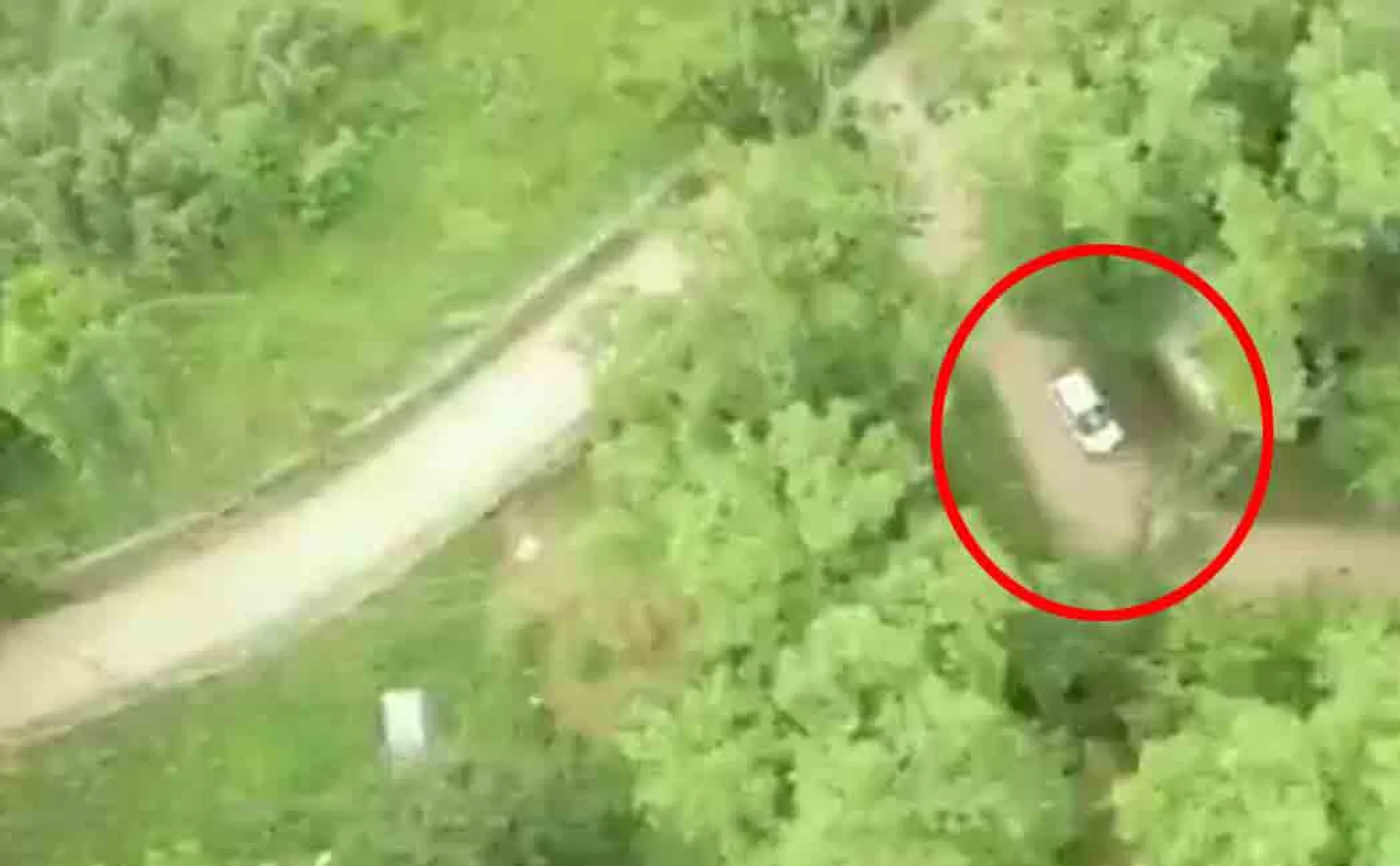 In-situ explosion of the vehicle, which was carrying IED