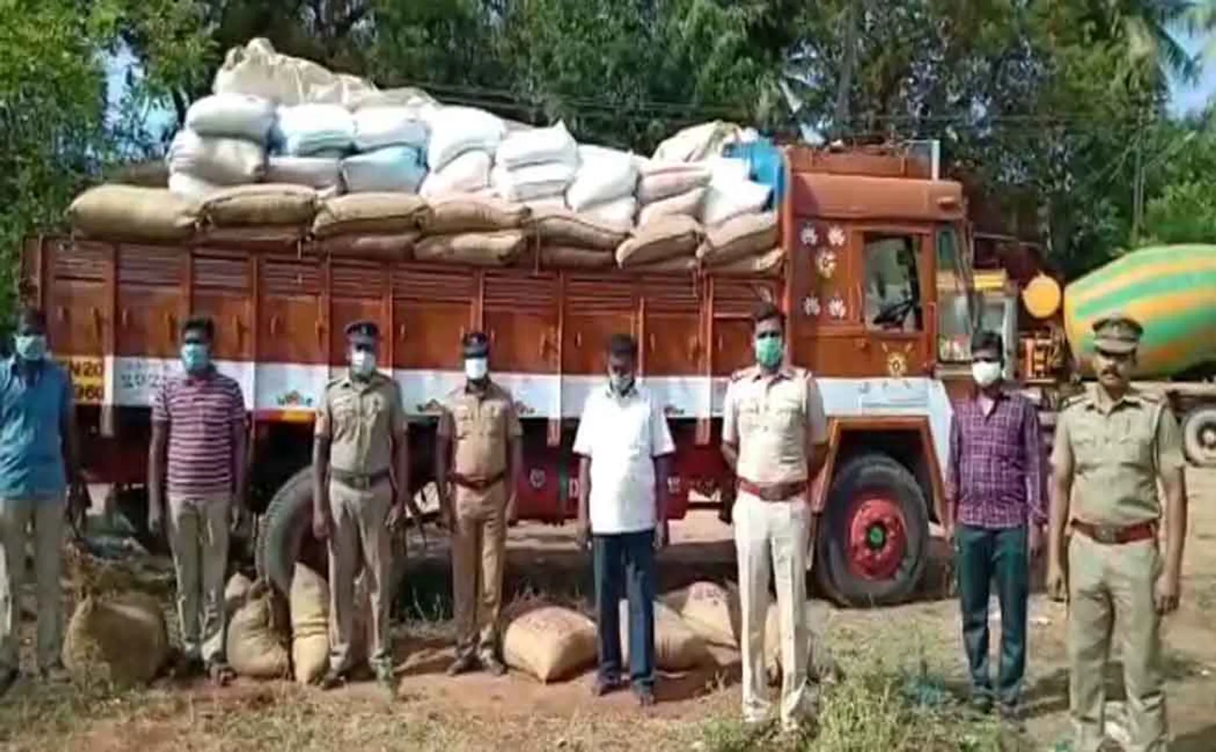 ration rice lorry police cuddalore district 