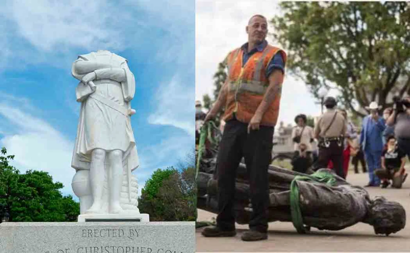 statues vandalized in america and europe