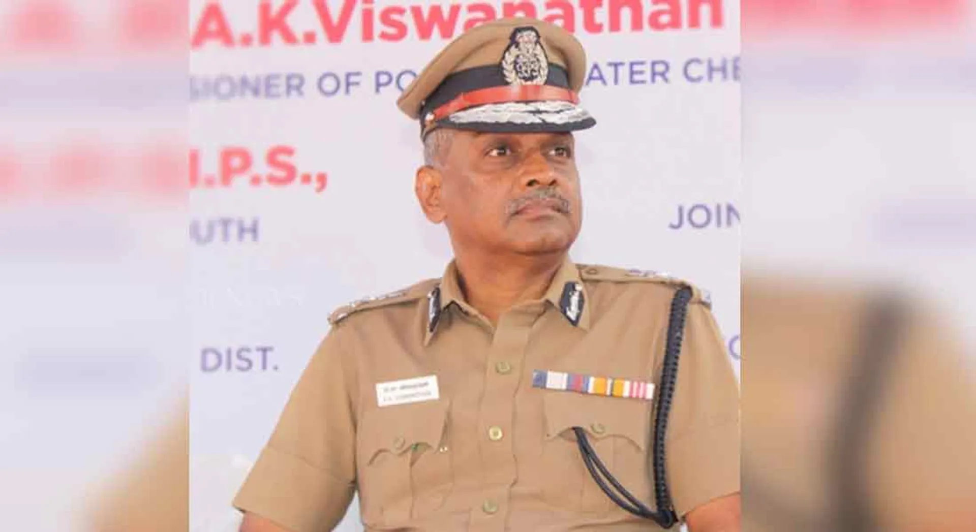  No permission to go outside Chennai - Police Commissioner AK Viswanathan