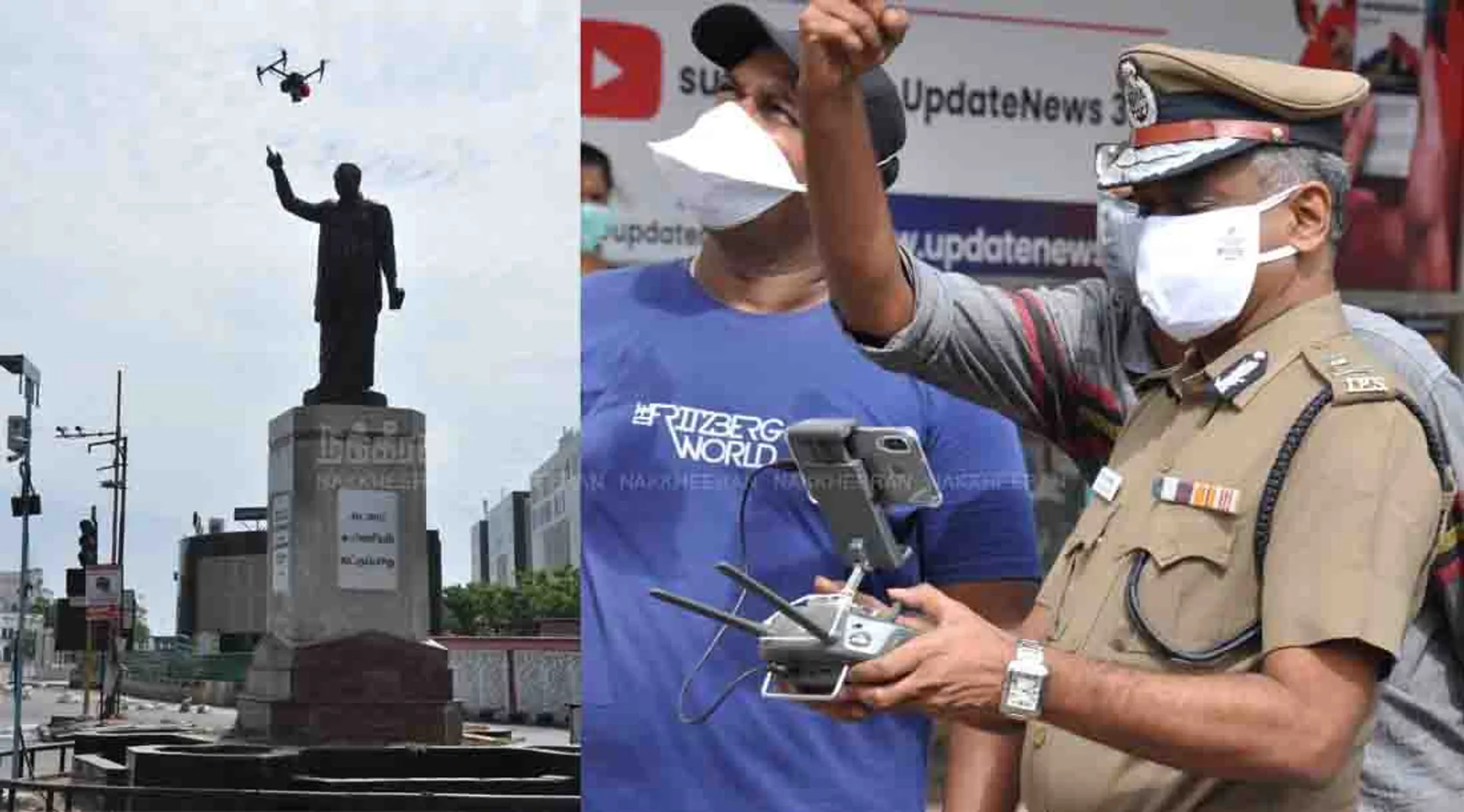 corona virus issue - chennai police commissioner a. k. Viswanathan - drone camera -