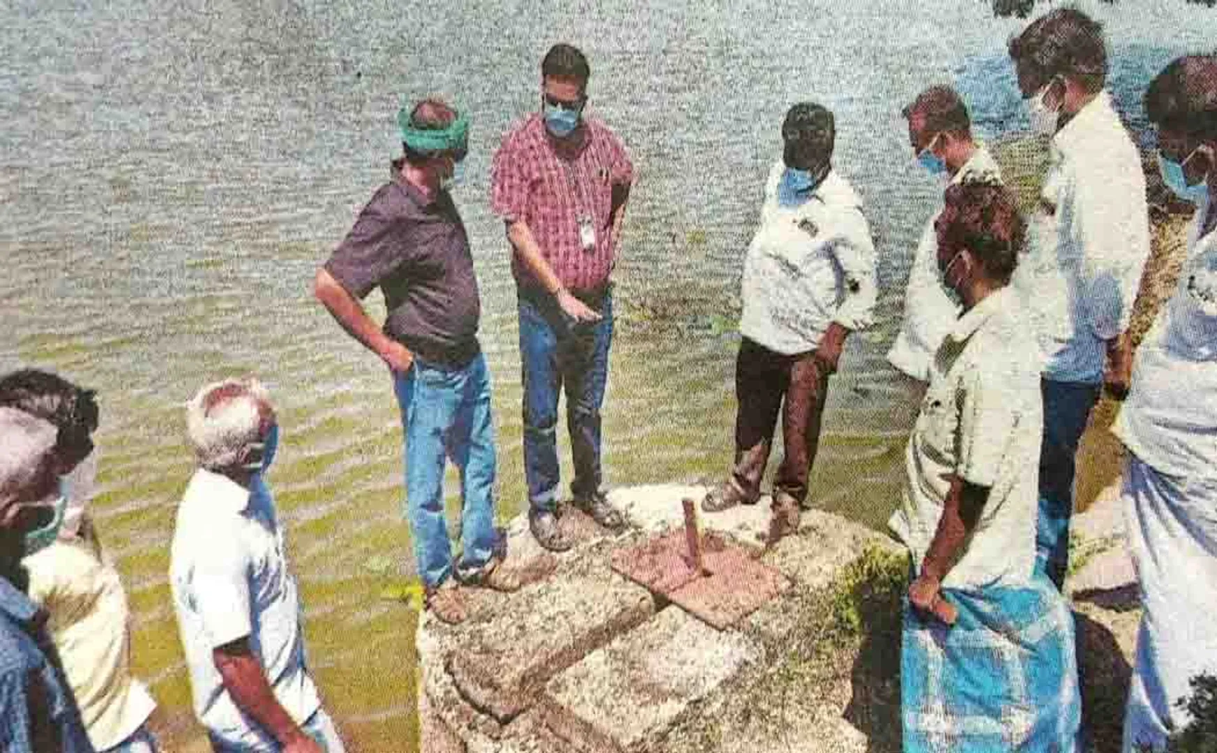 cuddalore district lake water released farmers and officers 