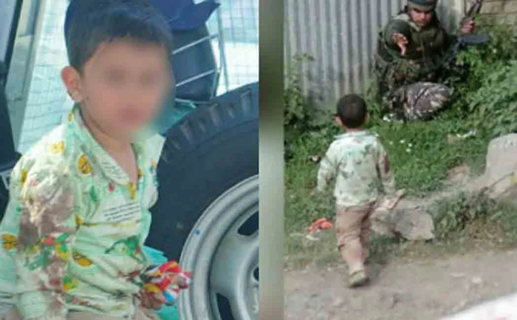 three year old boy in kashmir rescued by army