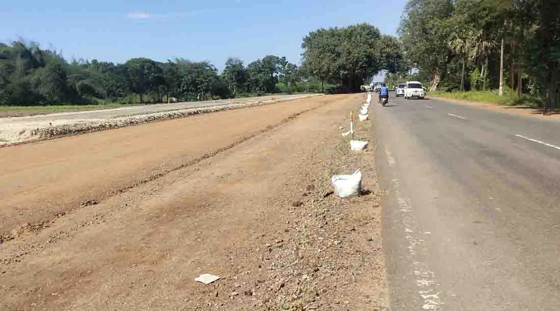 Thanjavur to Vikravandi road work