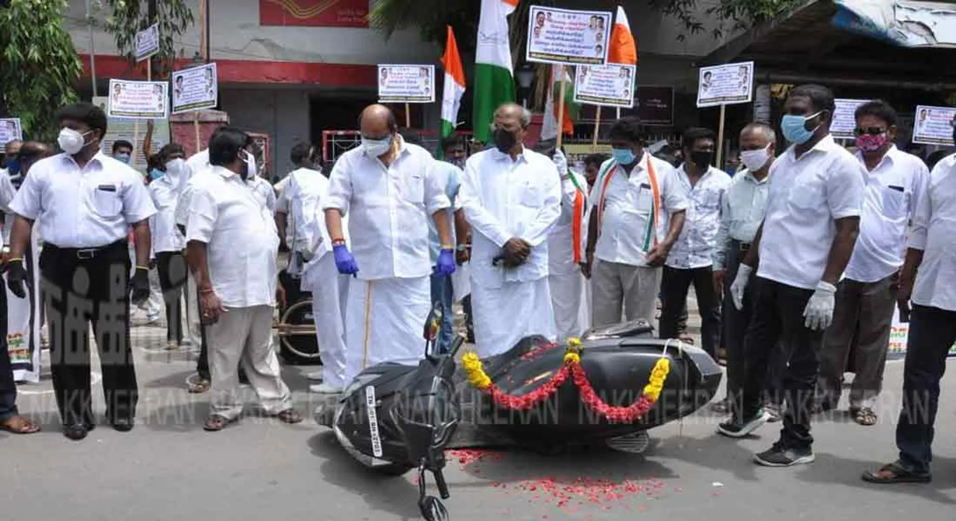 congress struggle in chennai thandaiyarpet