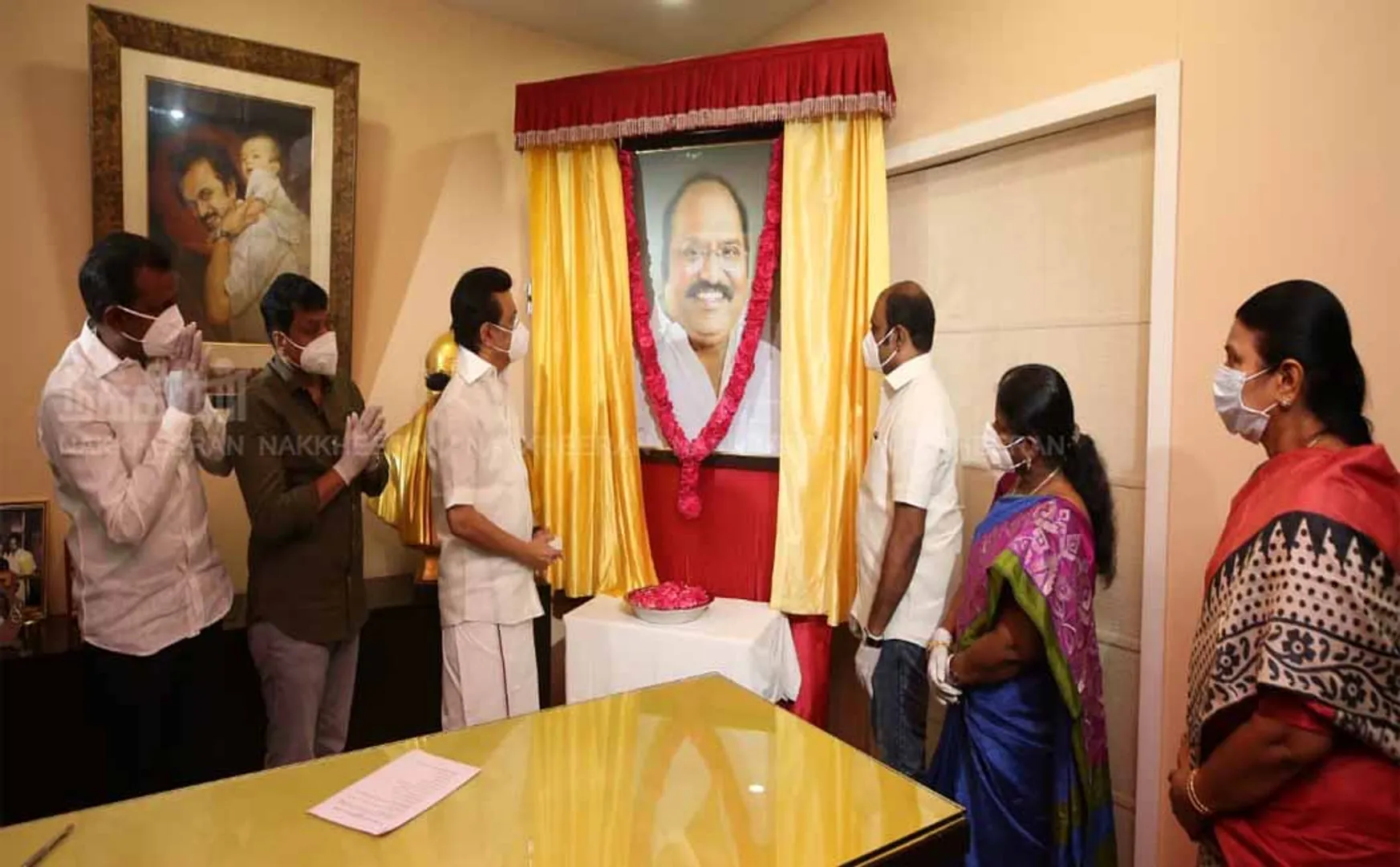 DMK LEADER J ANBALAGAN MK STALIN CHENNAI 