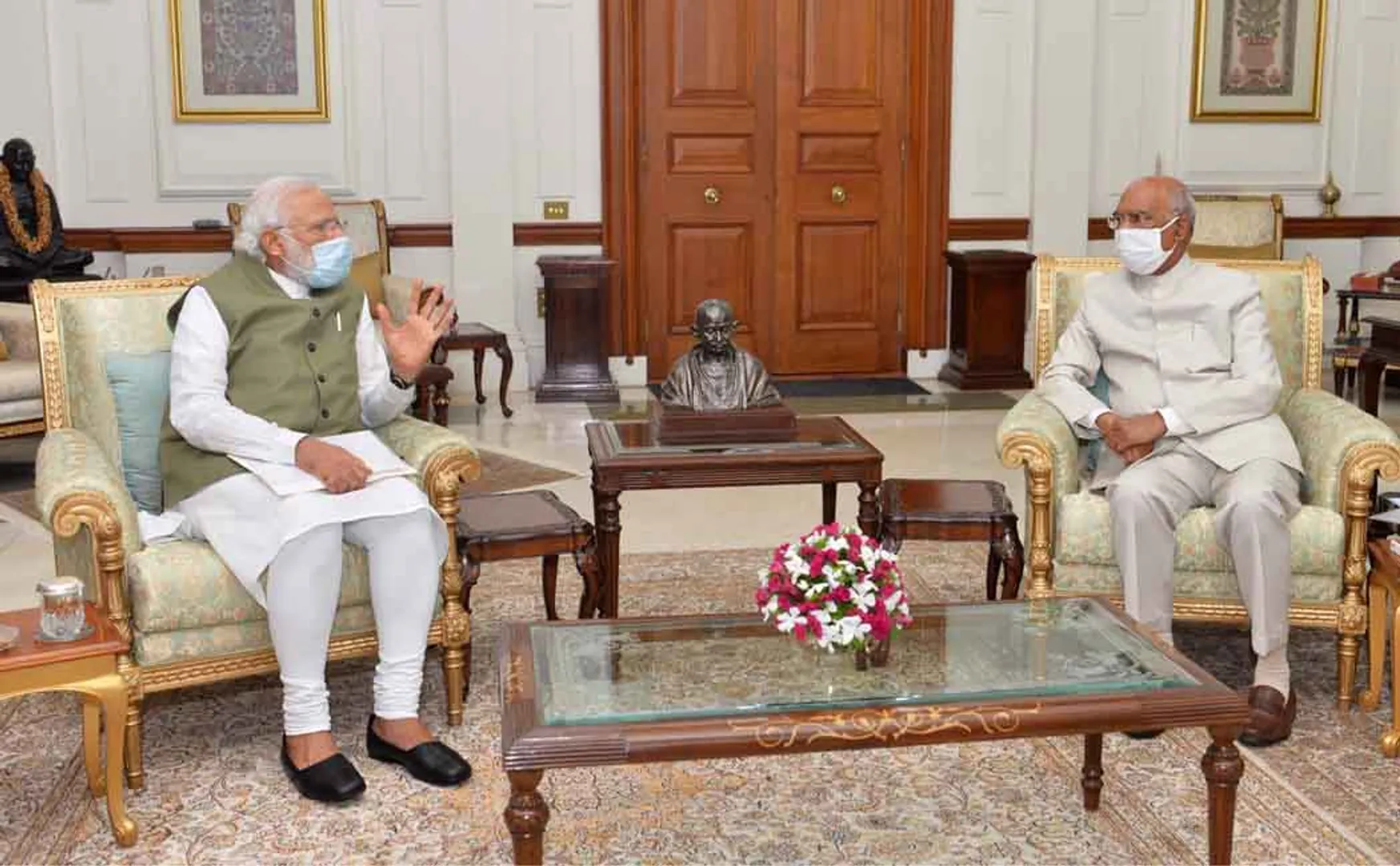 pm narendra modi meet with presidents ram nath kovind 