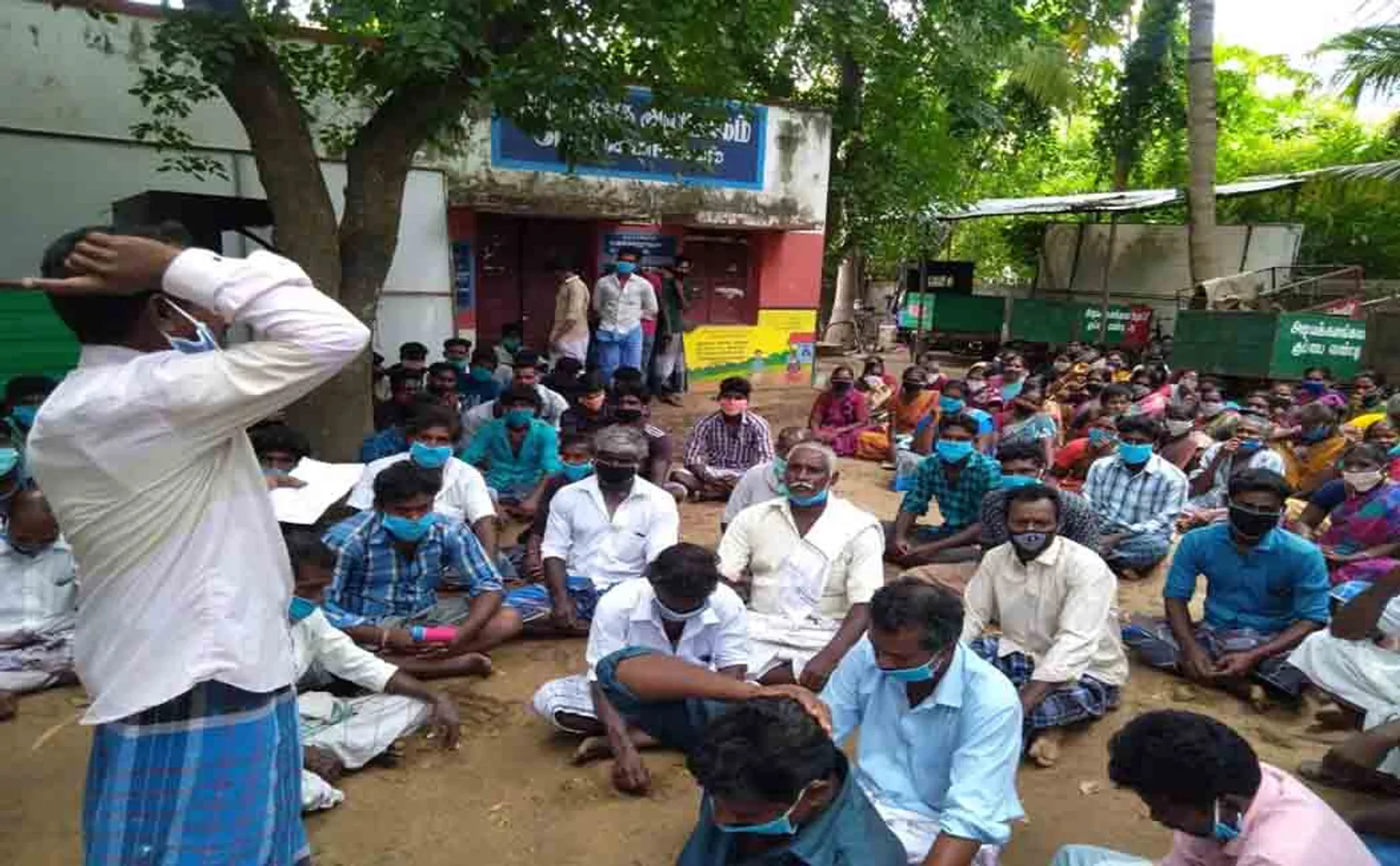 thiruvarur lake cleaning panchayat president peoples 