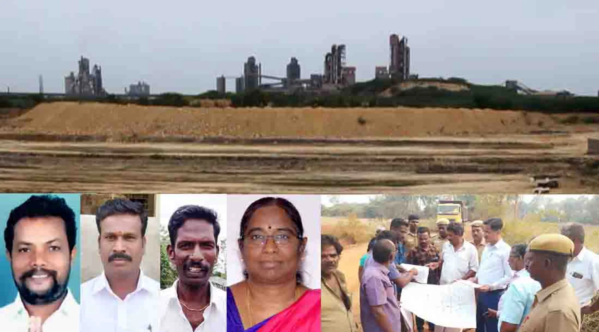Panchayat President - struggle to support farmers - sendurai - Cement Factory Road