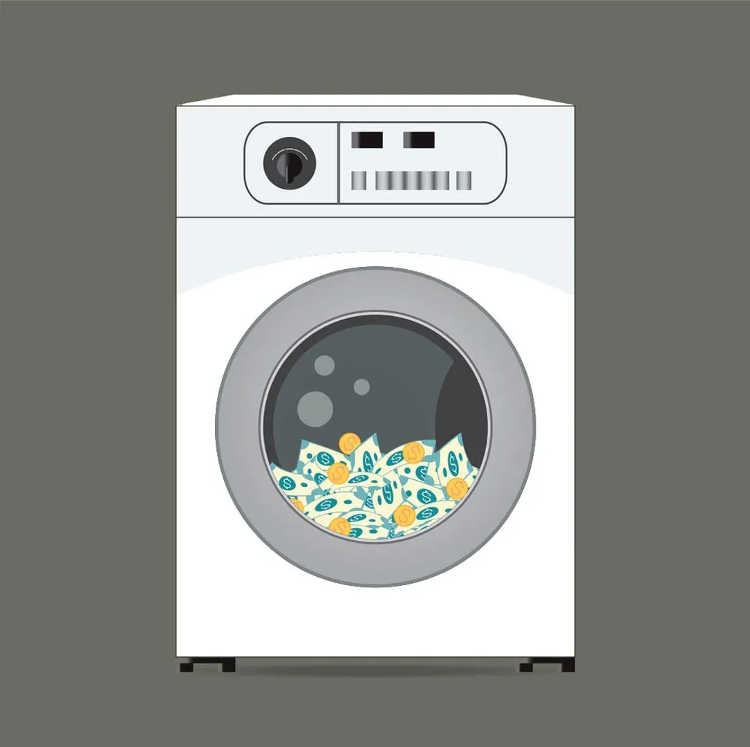 Money - 50,000-won notes - washing machine - south korea