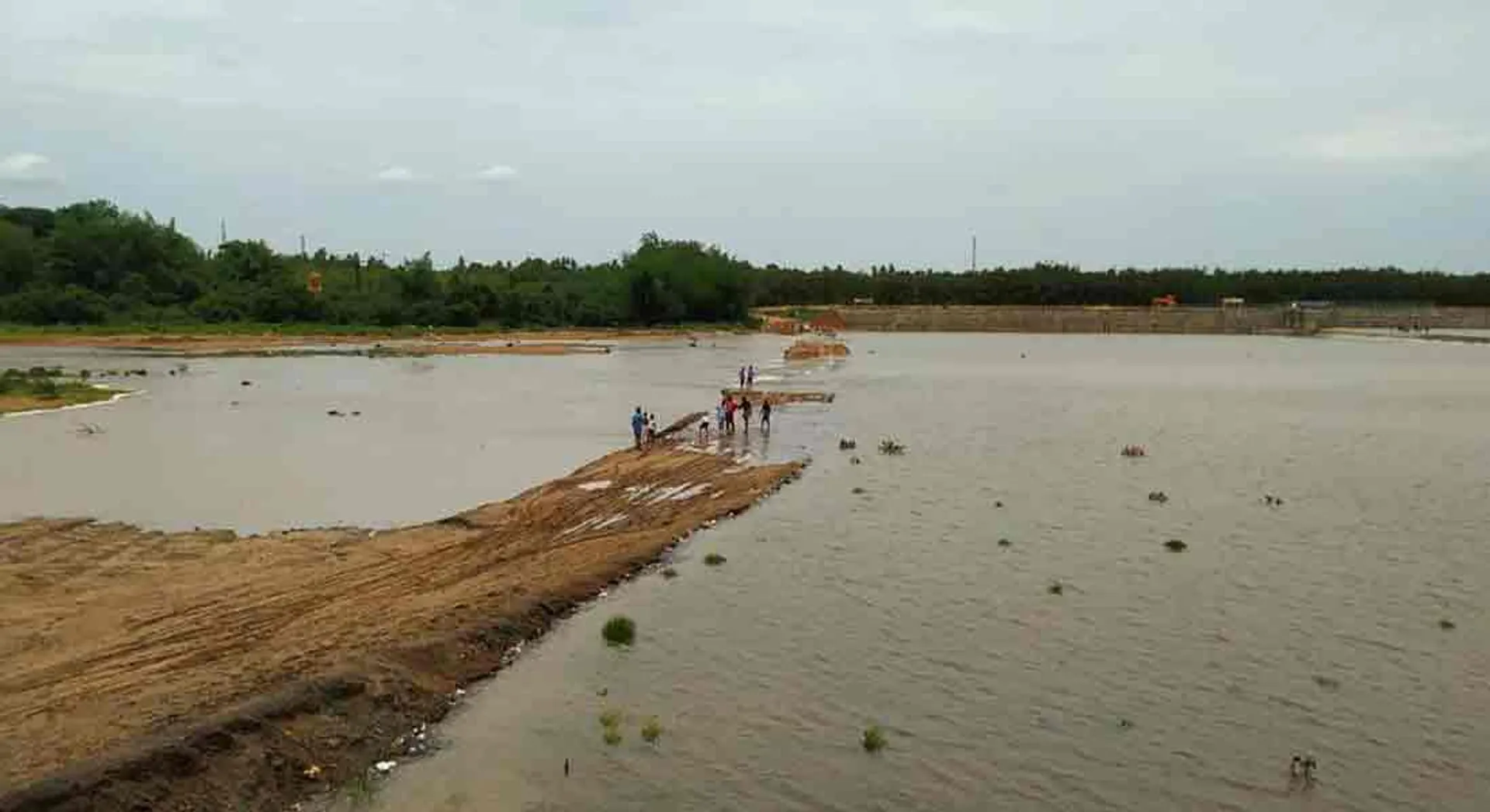 villagers affected as temporary road was swept away!