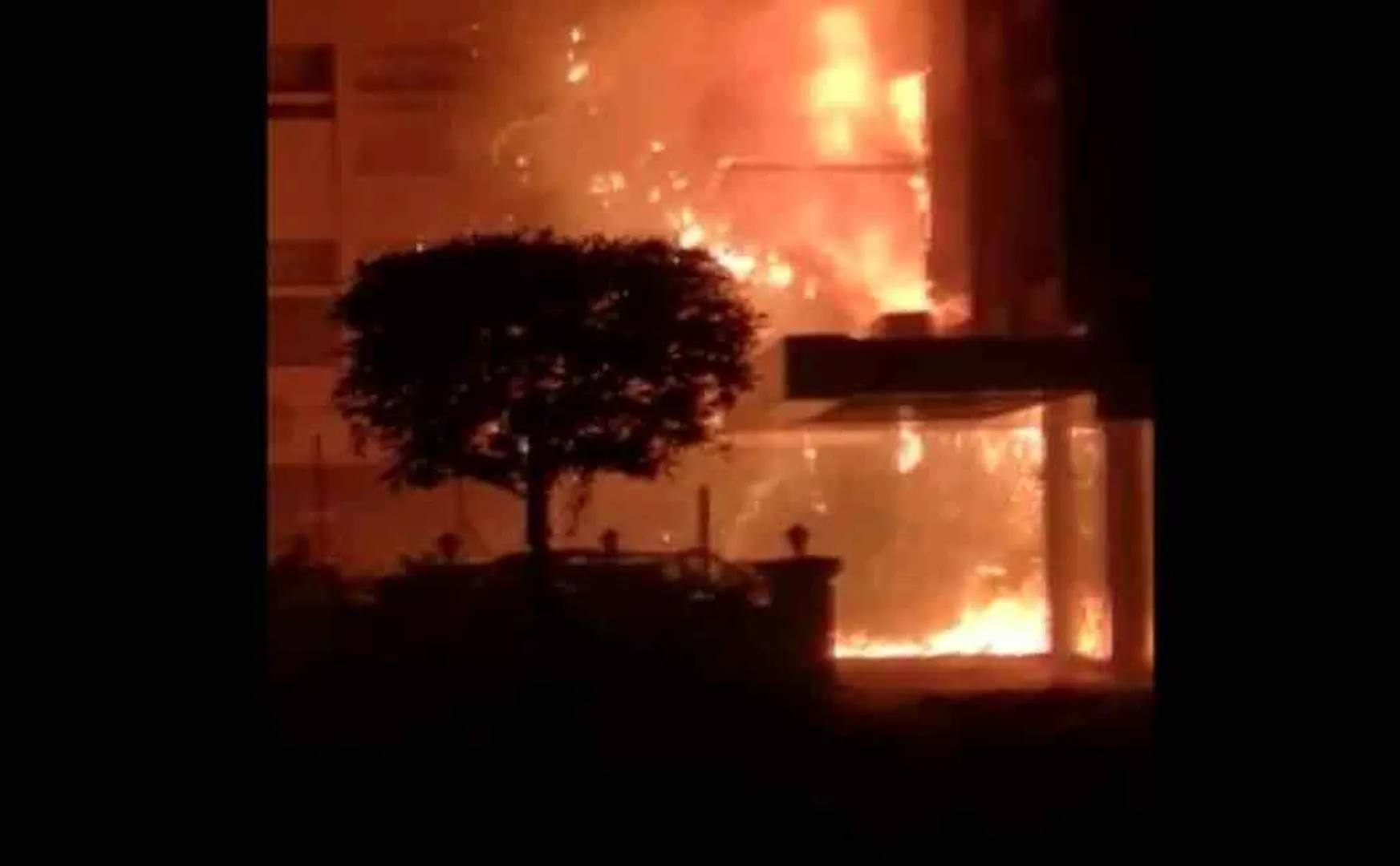 corona center fire accident at vijayawada