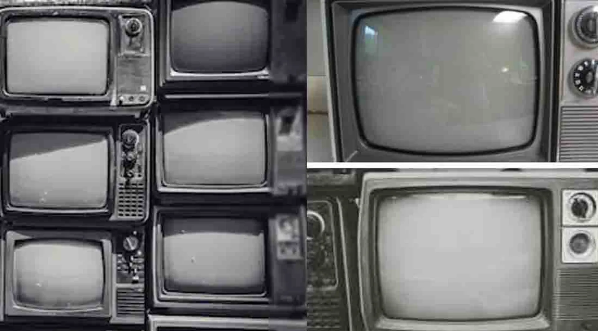 Old black-and-white TV 